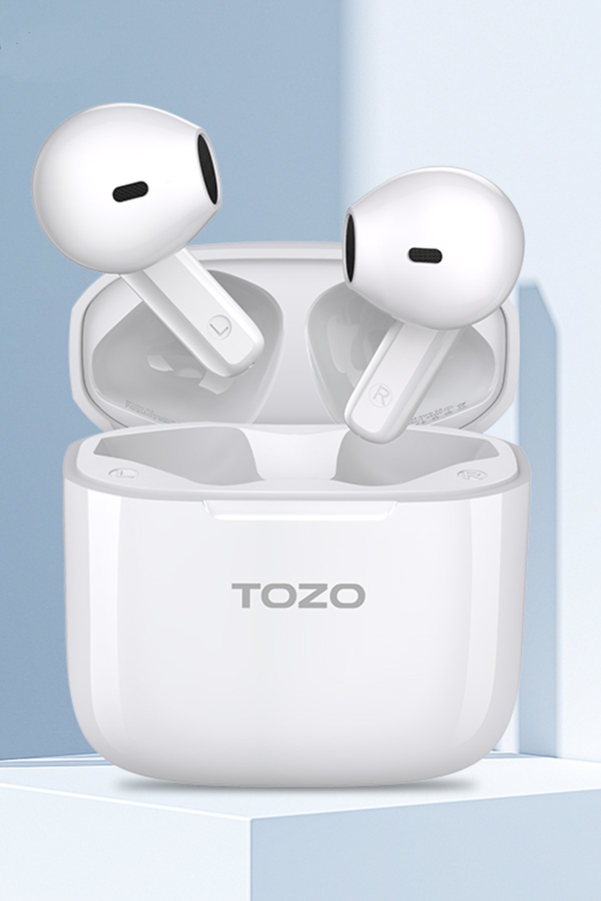 Tozo T10S Çağrı Gürültü Engelleyici Özellikli Ultra Hafif IPX8 Su Geçirmez Bluetooth 5.2 Kablosuz Airpods Kulaklık - Siyah