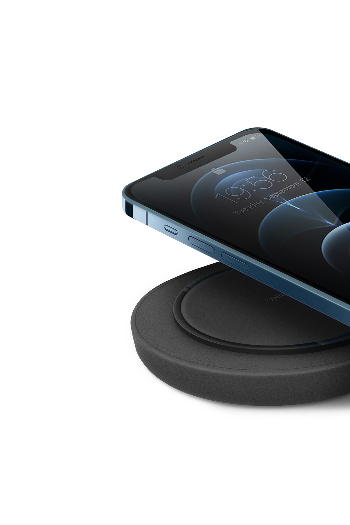 Uniq Atlas NFC Find My Destekli Dijital Göstergeli Kablosuz Şarjlı Dijital Kart - Siyah