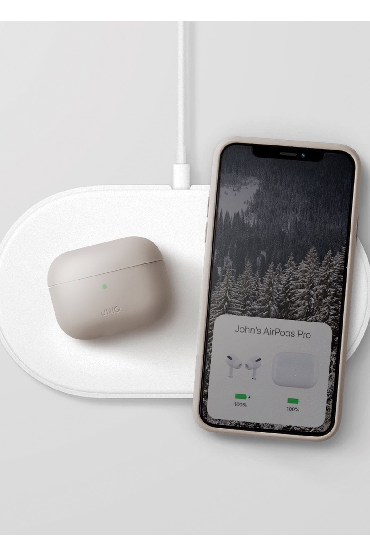 Uniq Airpods Pro 2 (2.nesil) Terra Genuine Deri Kılıf - Lacivert