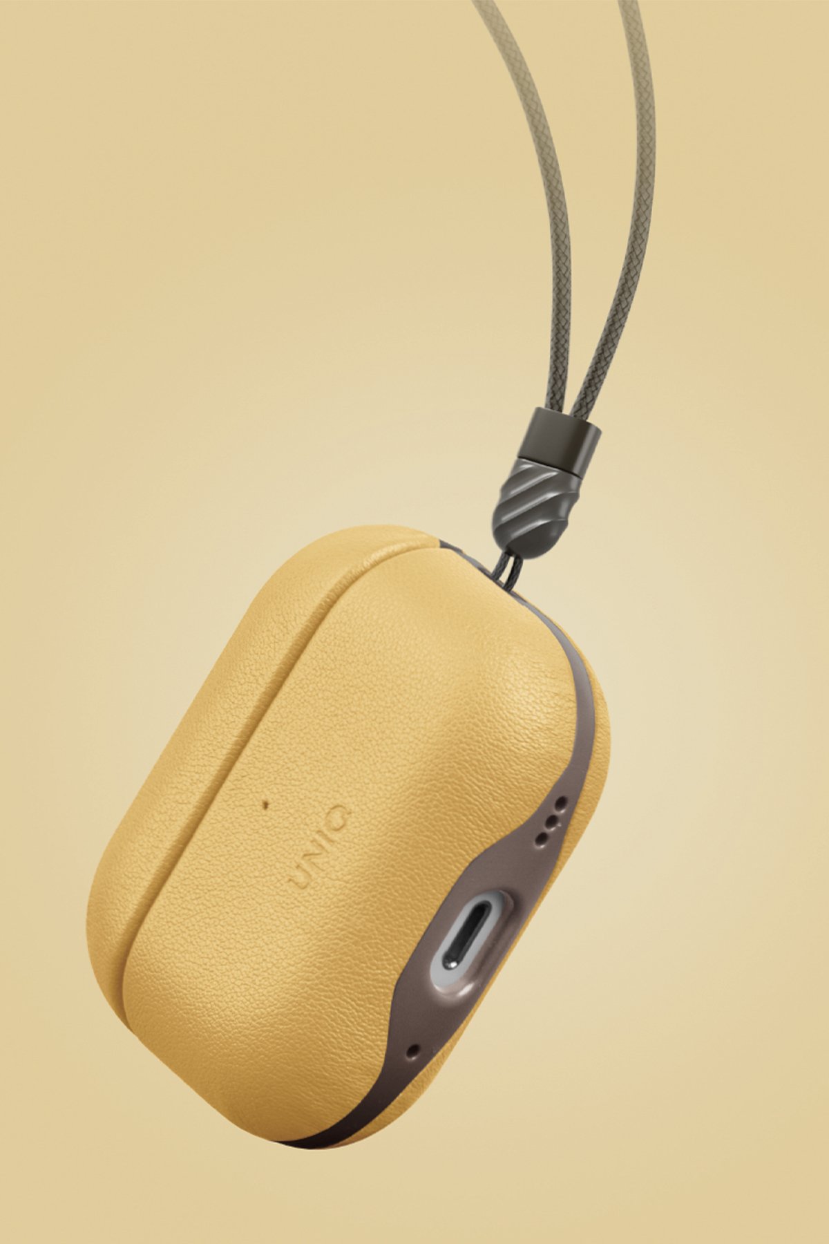Uniq Airpods Pro 2 (2.nesil) Terra Genuine Deri Kılıf - Kahverengi