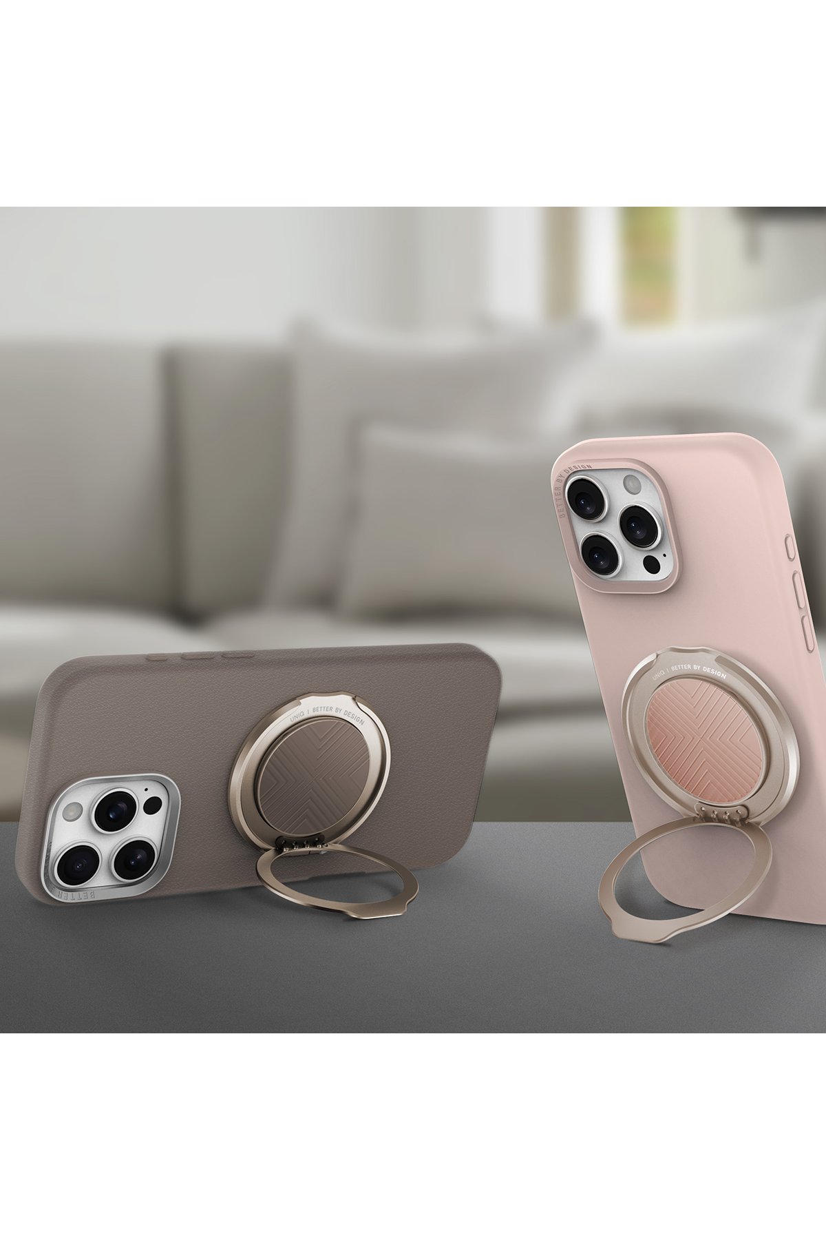 Uniq Heldro ID Manyetik Kartlıklı Kaydırmaz Stand - Siyah