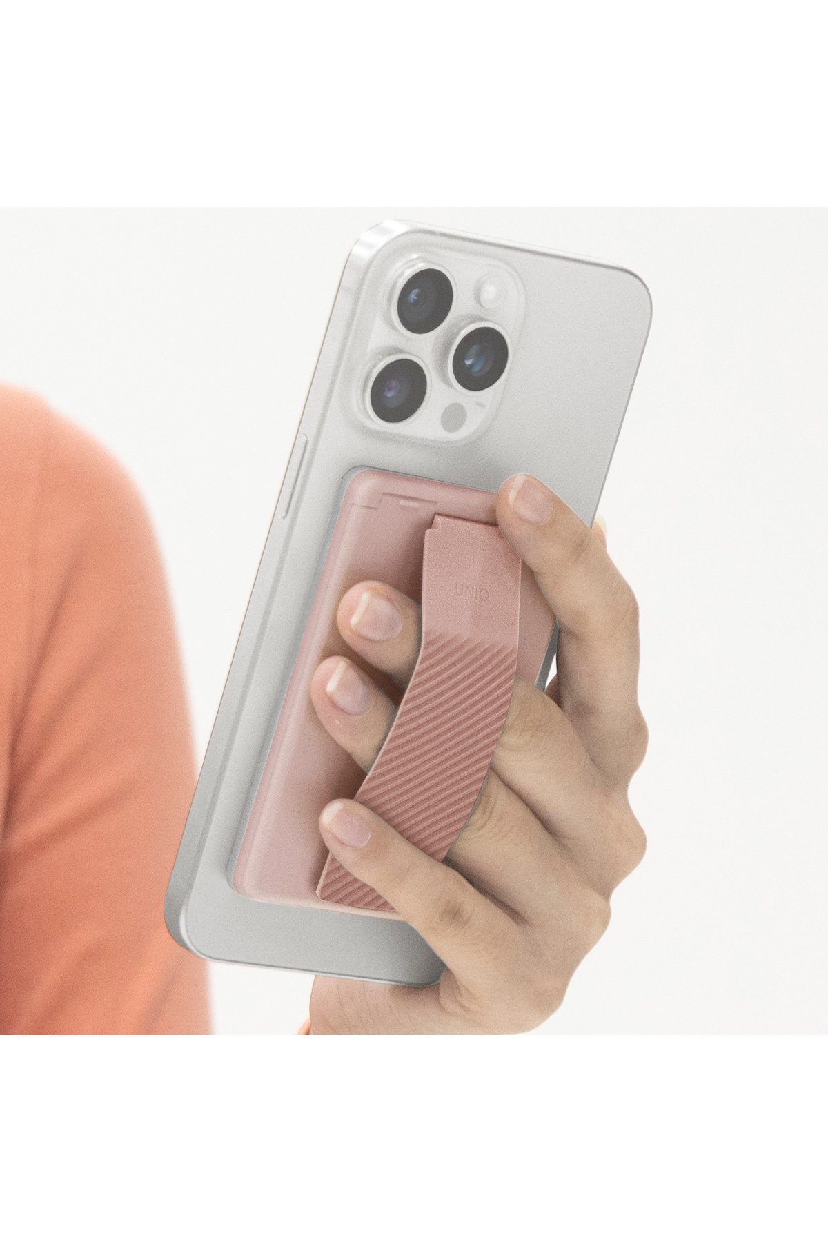 Uniq GripFit Classic 360 Manyetik Magsafe Kickstand Yüzük - Siyah