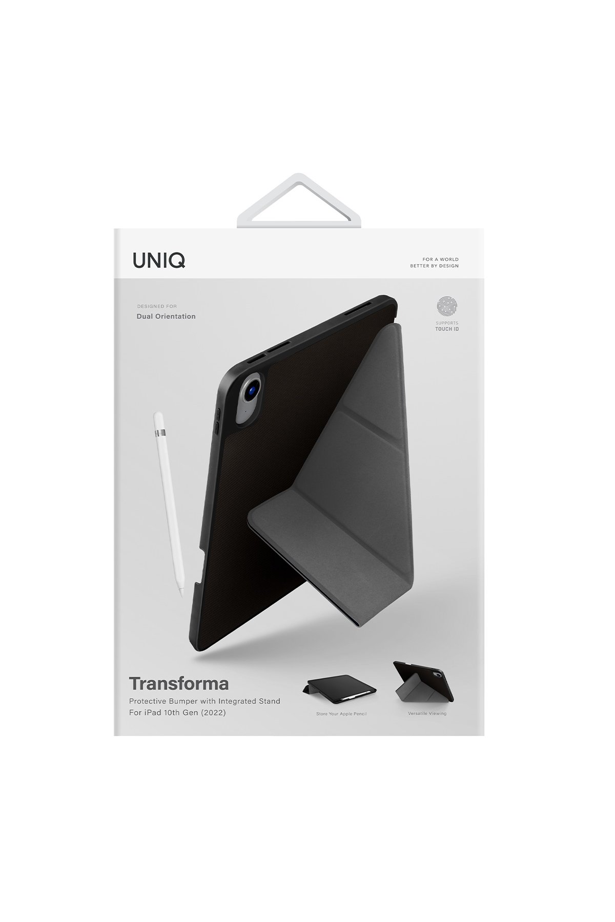 Uniq iPad 2022 10.9 (10.nesil) Camden Katlanabilir Tablet Kapak - Koyu Pembe