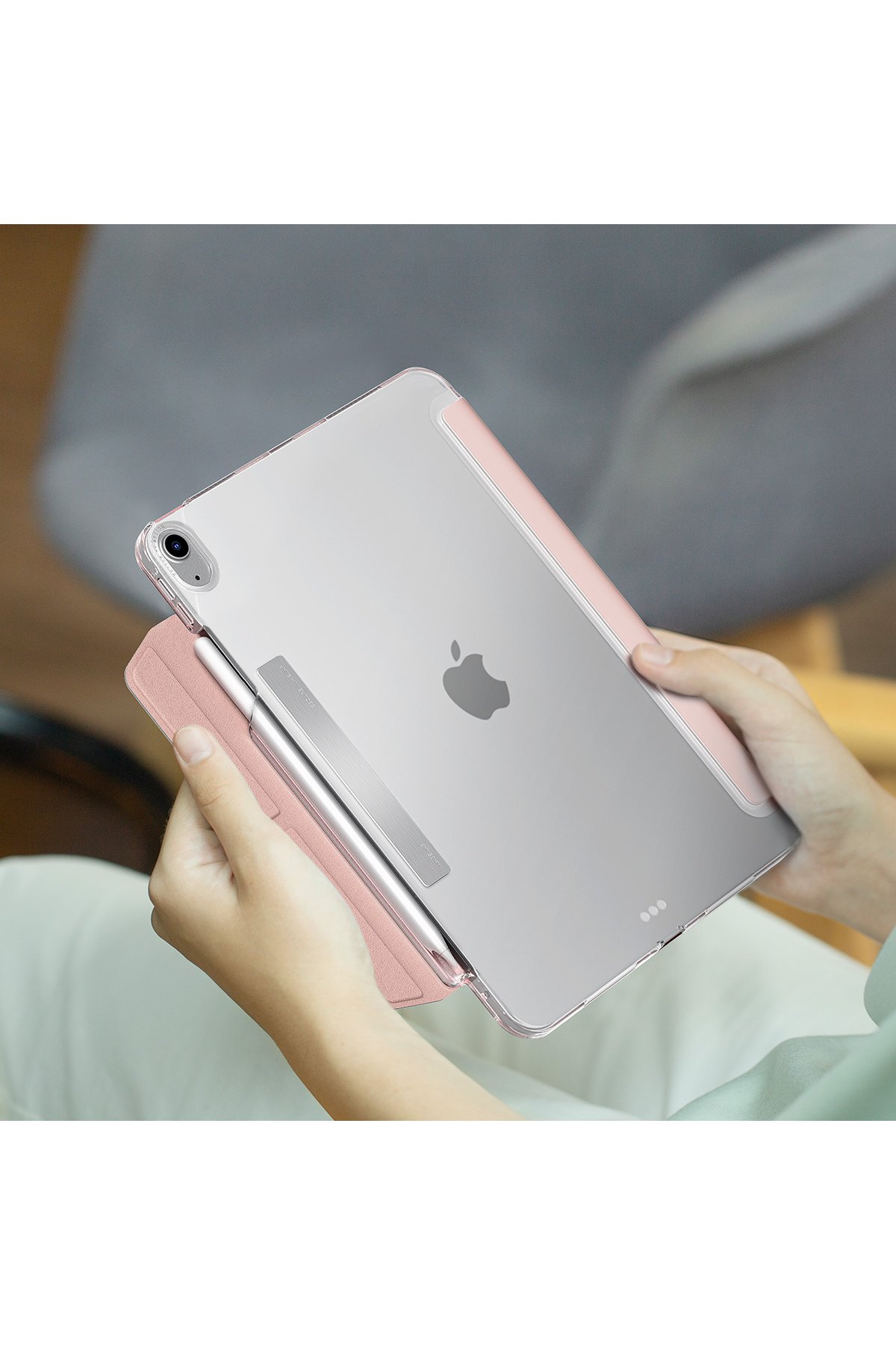 Uniq iPad Air 11 (2024) Moven Standlı Tablet Kapak - Mavi