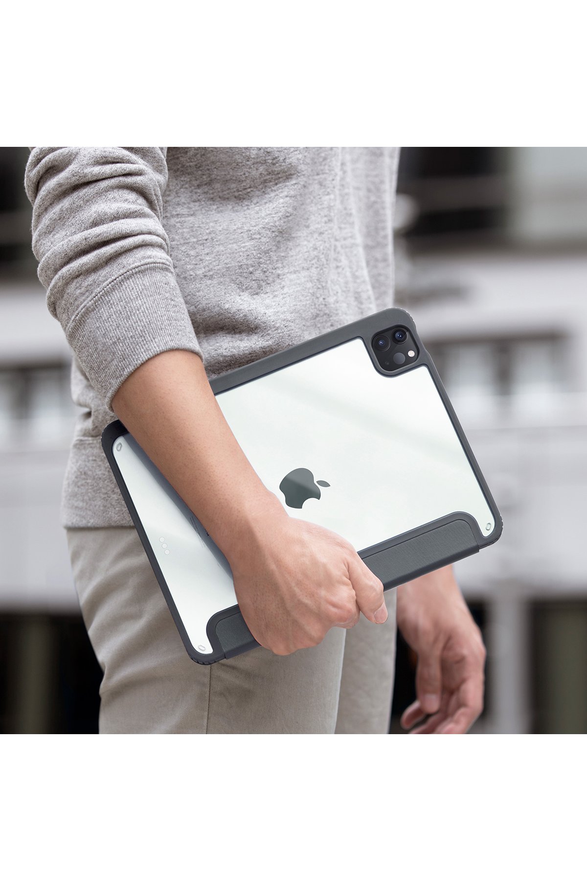 Uniq iPad Air 11 (2024) Ryze Standlı Katlanabilir Tablet Kapak - Gri