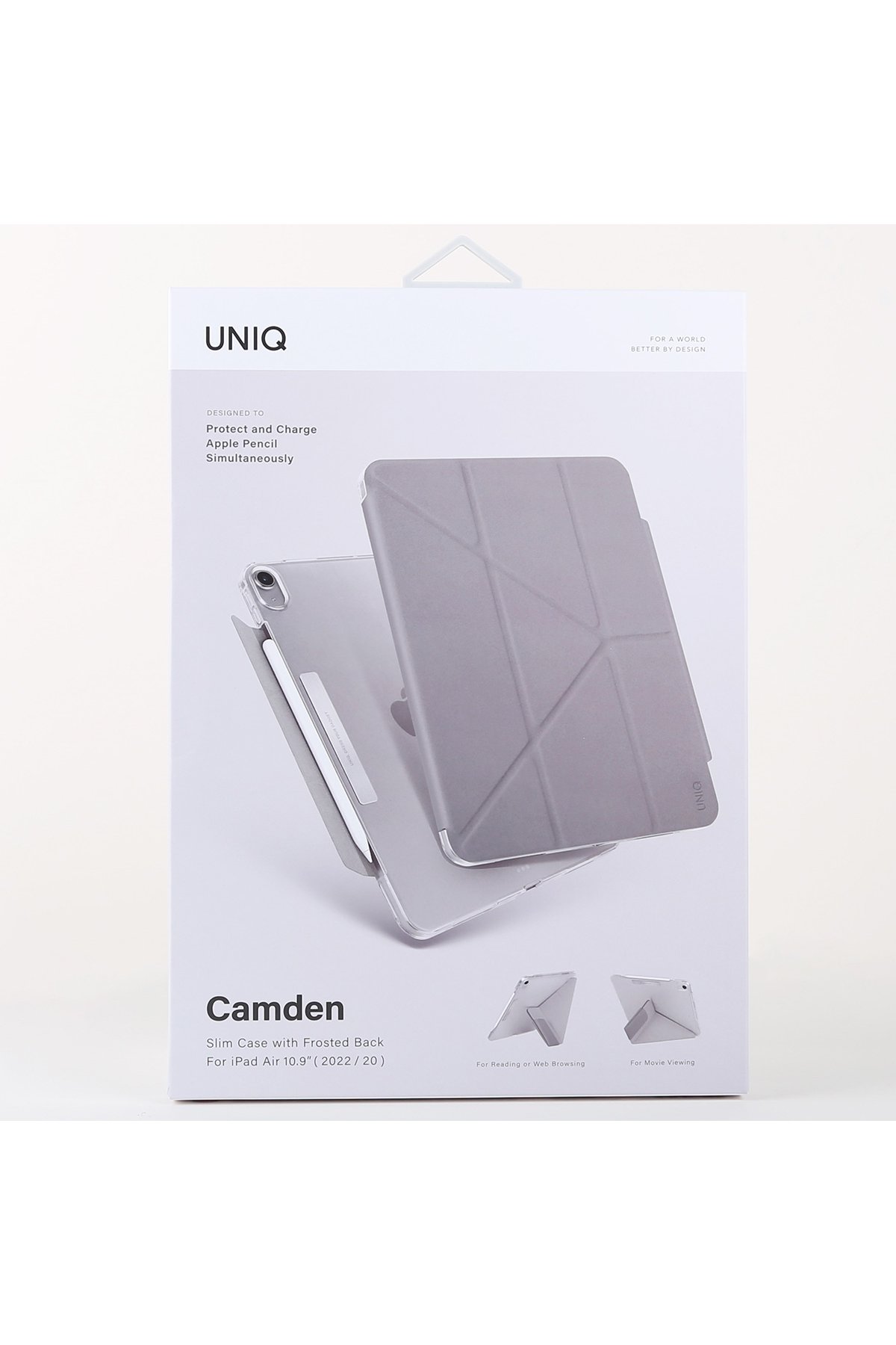 Uniq iPad Air 4 10.9 Camden Katlanabilir Tablet Kapak - Gri