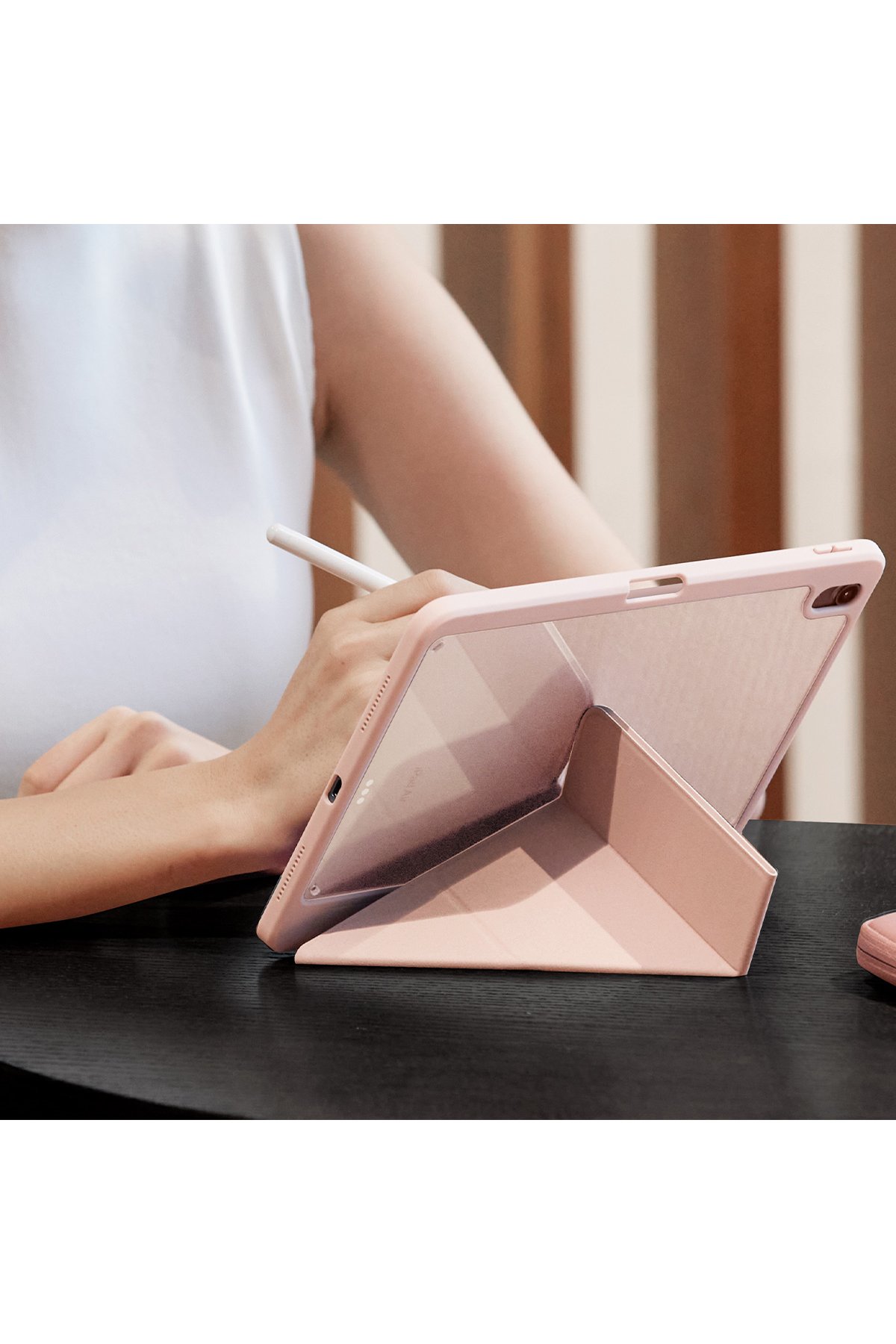 Uniq iPad Air 4 10.9 Moven Standlı Tablet Kapak - Bej