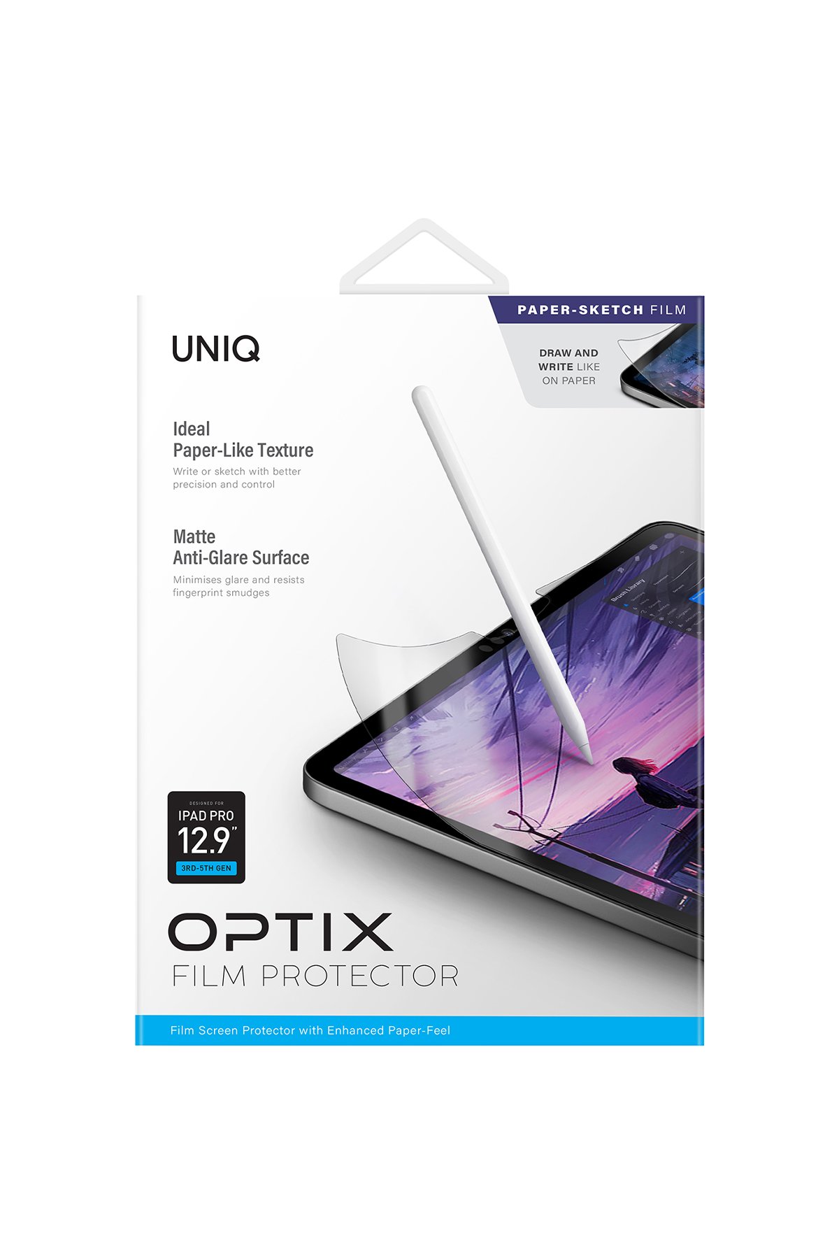 Uniq iPad Pro 12.9 (2024) Optix Tablet Cam Ekran Koruyucu - Şeffaf