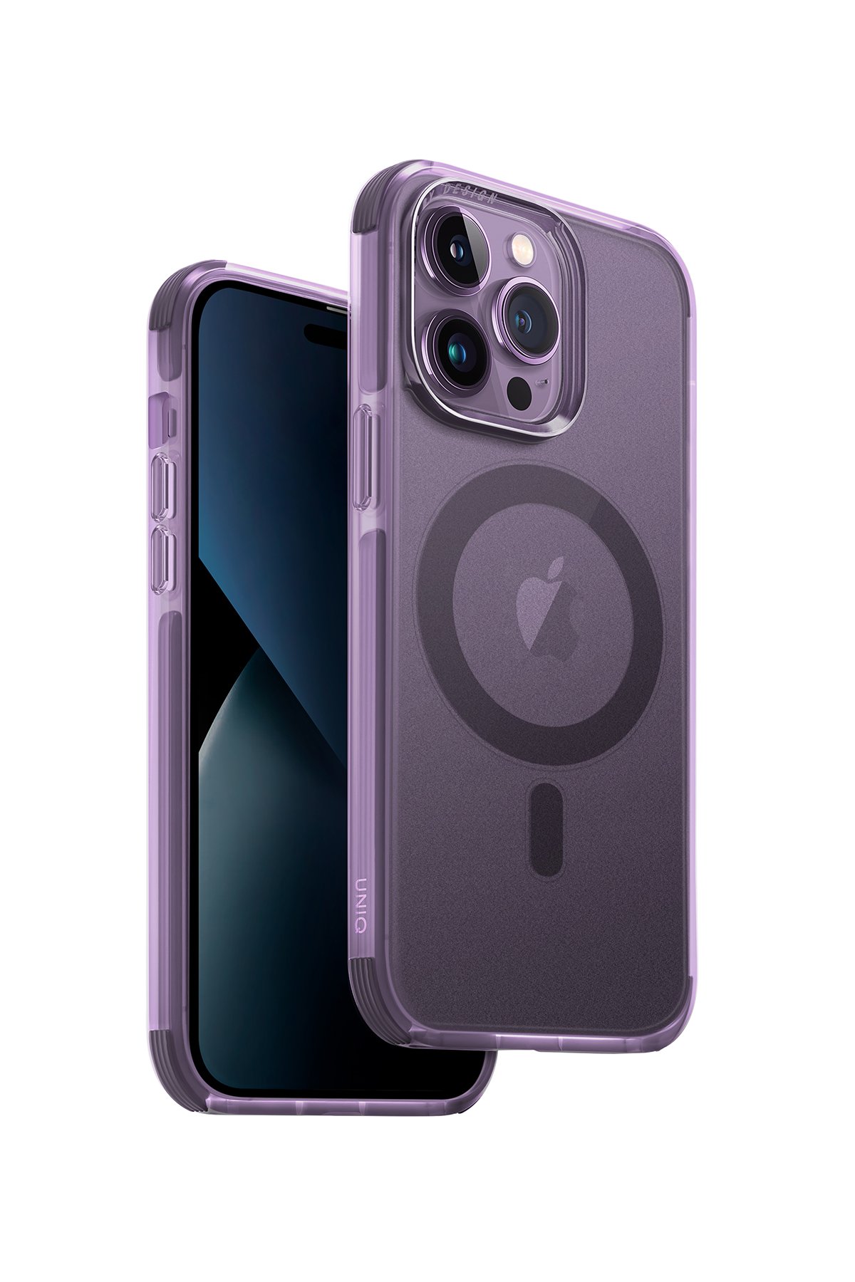 Uniq iPhone 14 Pro Heldro Mount Kapak - Derin Mor