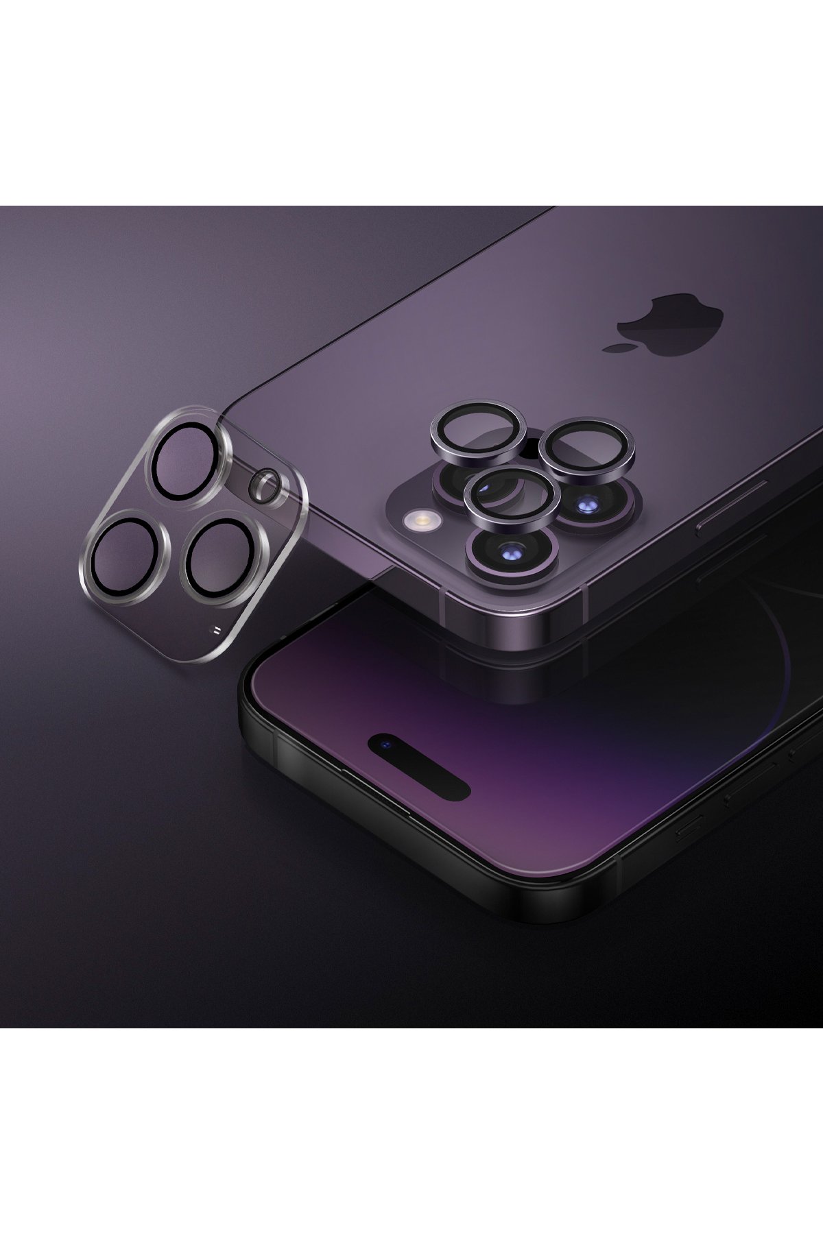 Uniq iPhone 15 Plus Optix Alüminyum Kamera Lens Koruyucu - Yeşil