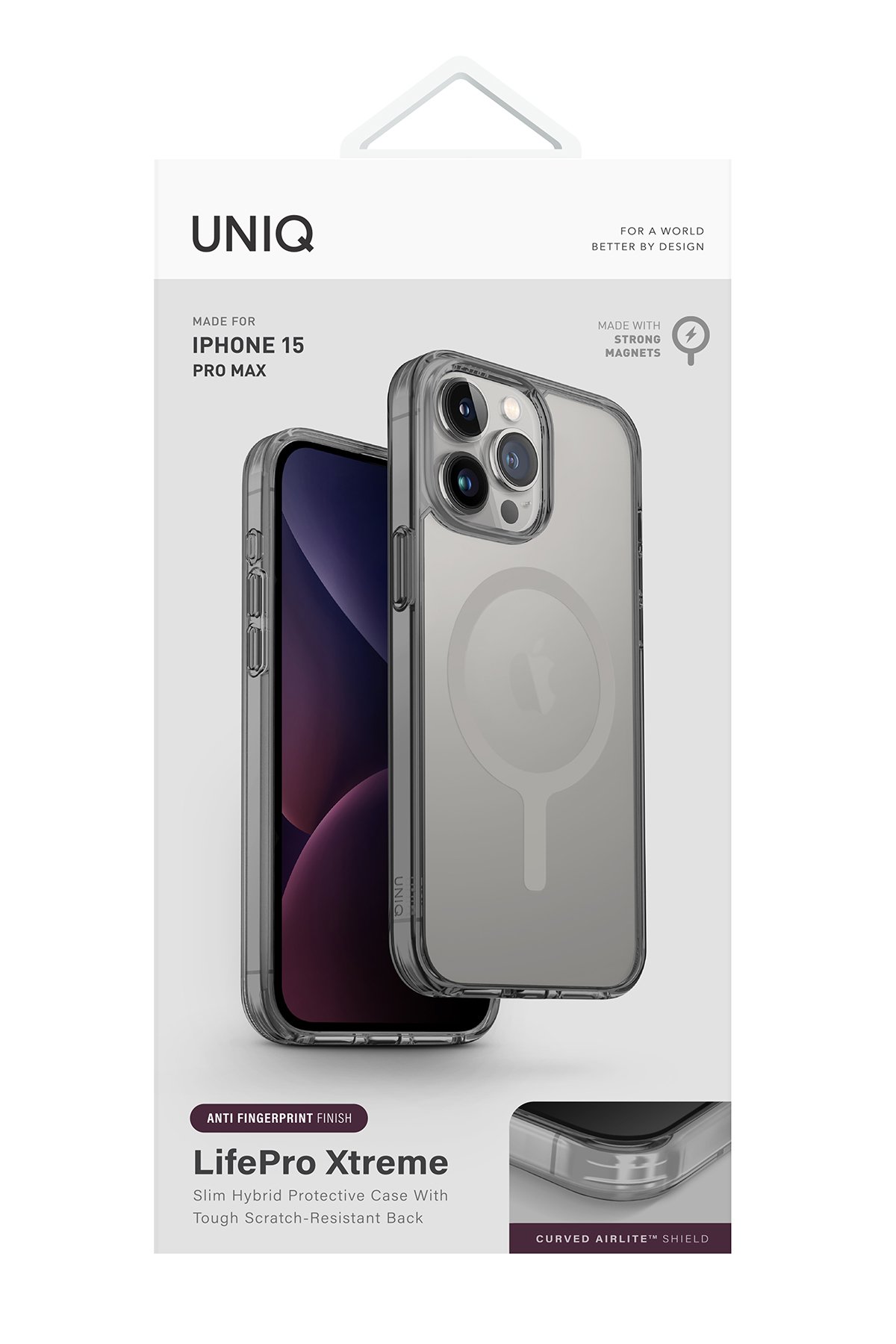Uniq iPhone 15 Pro Optix Mat Ekran Koruyucu - Siyah