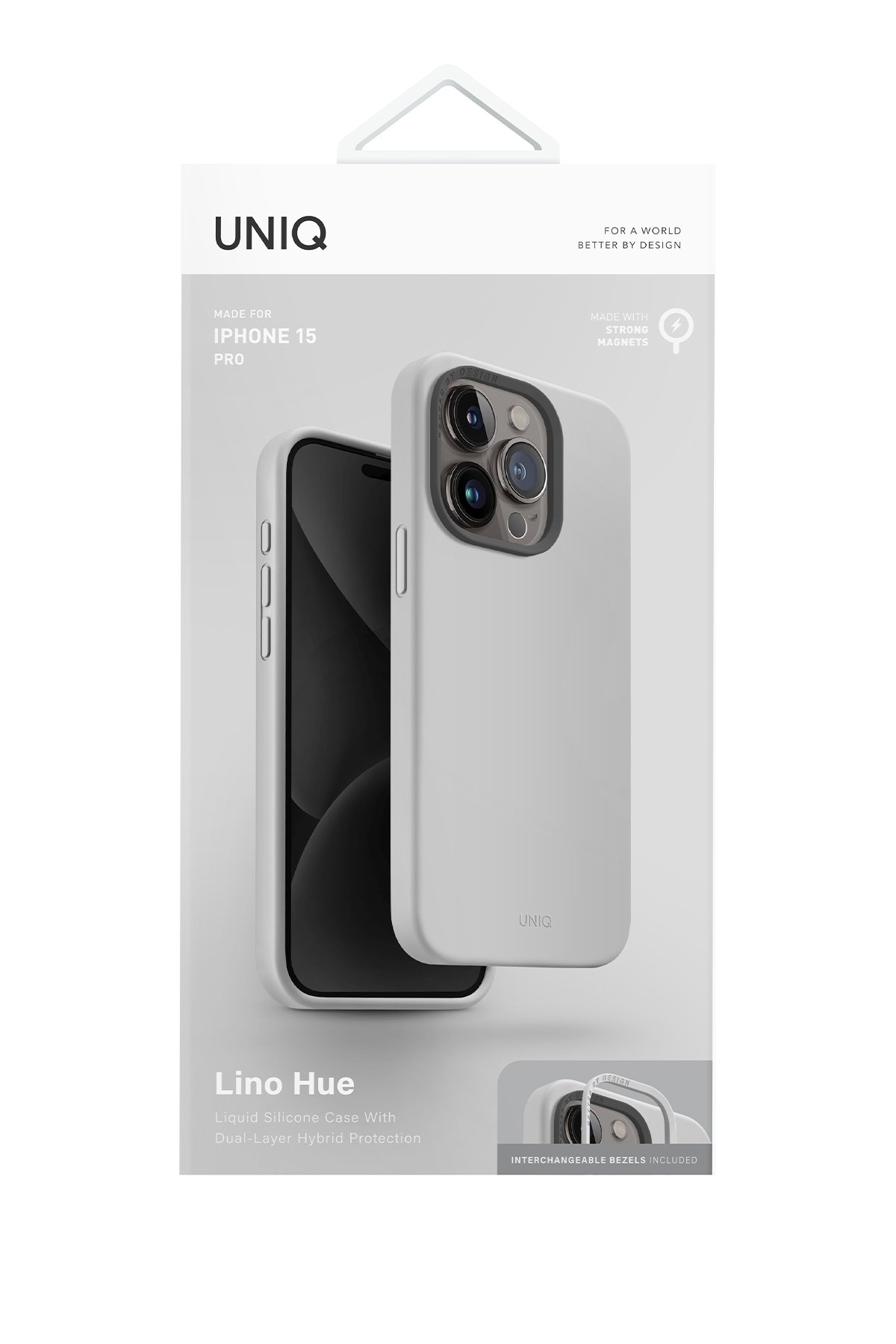 Uniq iPhone 15 Pro Lino Hue Magsafe Kapak - Mavi