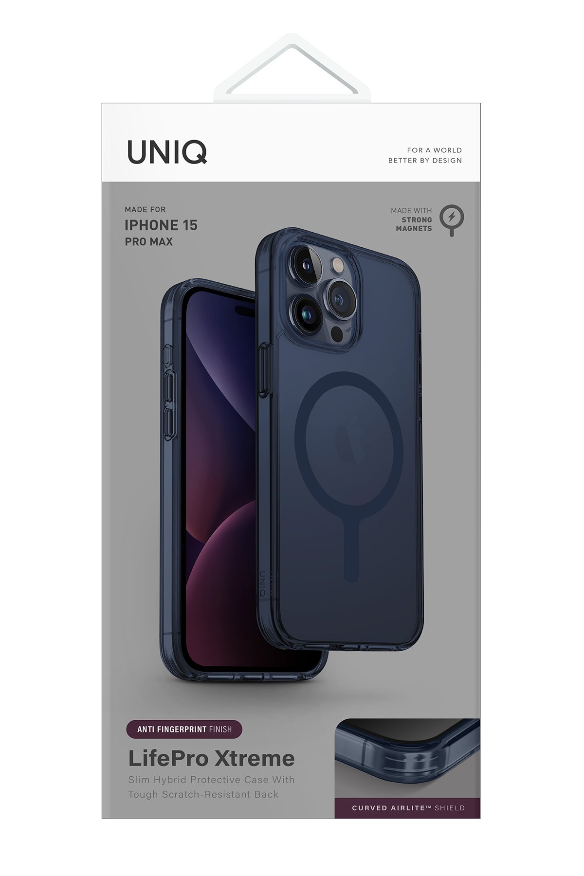 Uniq iPhone 15 Pro Max Air Fender Kartvizitli Kapak - Füme