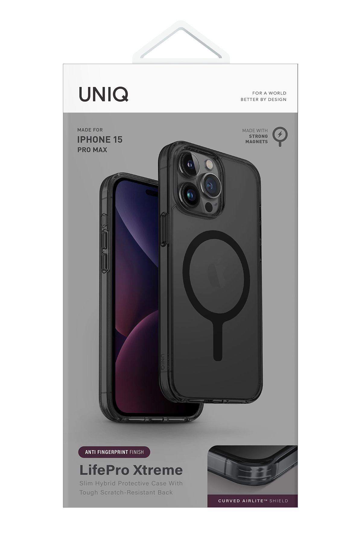 Uniq iPhone 15 Pro Max Optix Çelik Çerçeveli Sapphire Kamera Lens Koruyucu - Gri