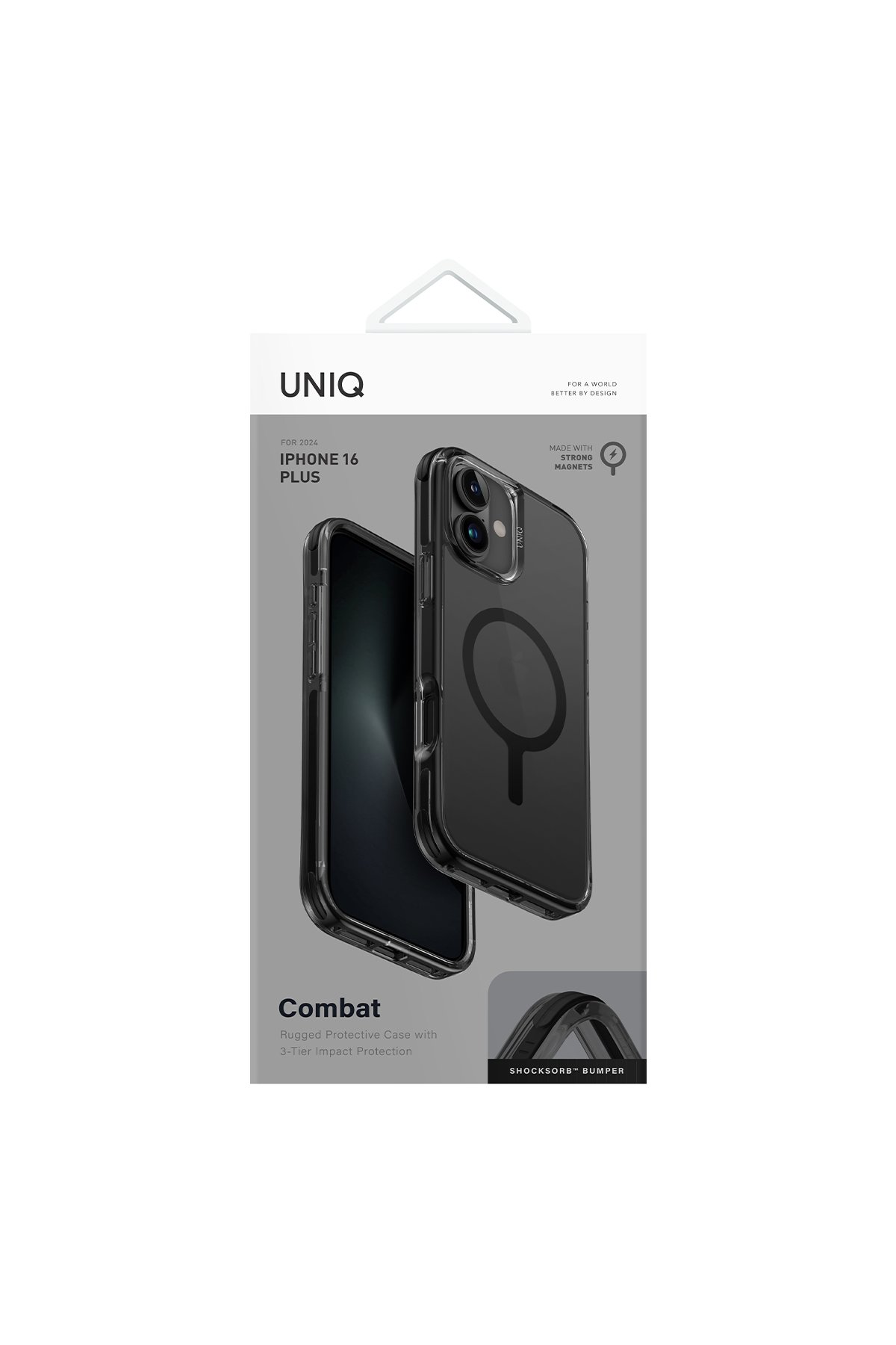 Uniq iPhone 16 Optix Hayalet Cam Ekran Koruyucu - Siyah