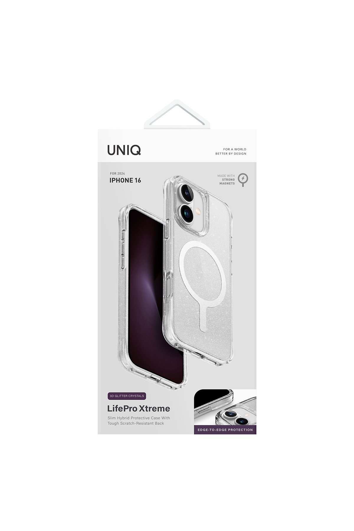 Uniq iPhone 16 Plus Optix Hayalet Cam Ekran Koruyucu - Siyah