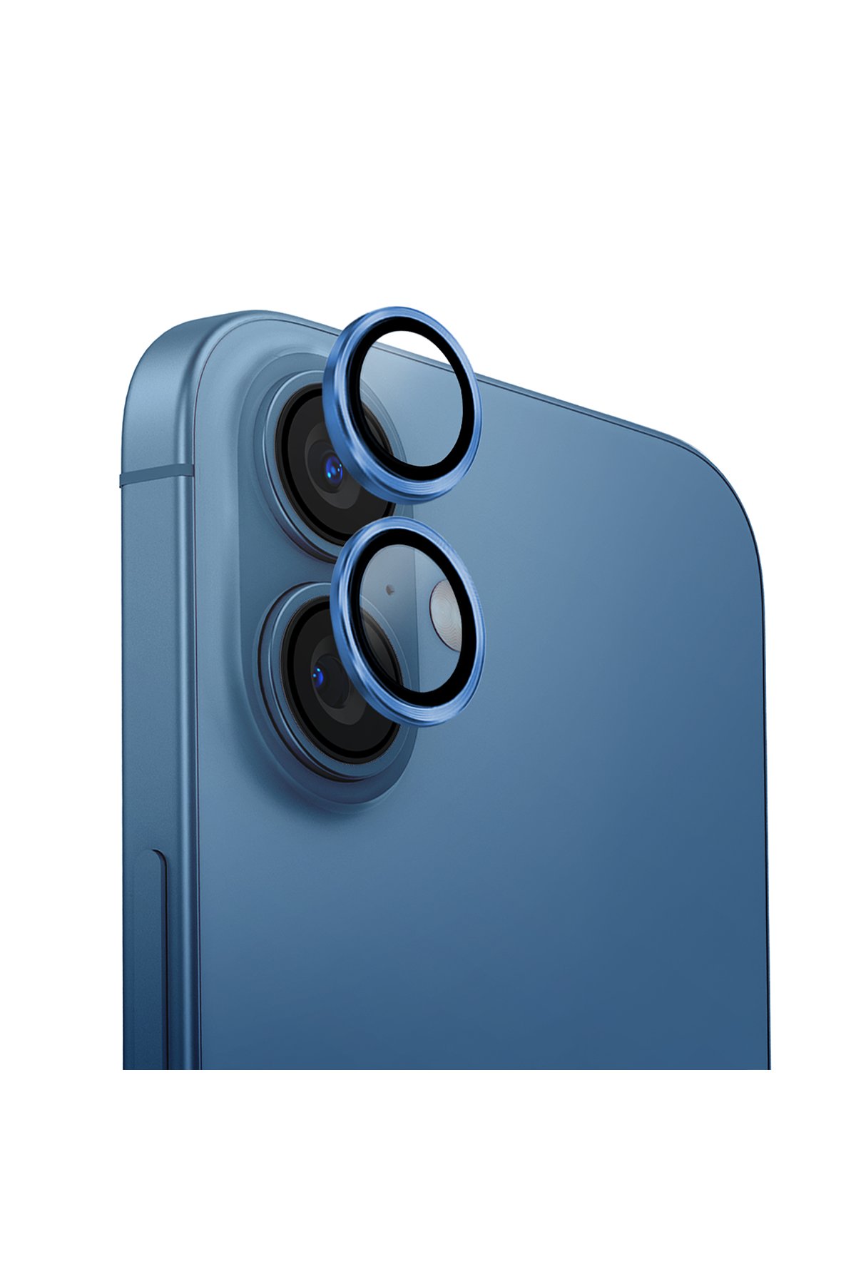 Uniq iPhone 16 Plus Optix Alüminyum Kamera Lens Koruyucu - Siyah