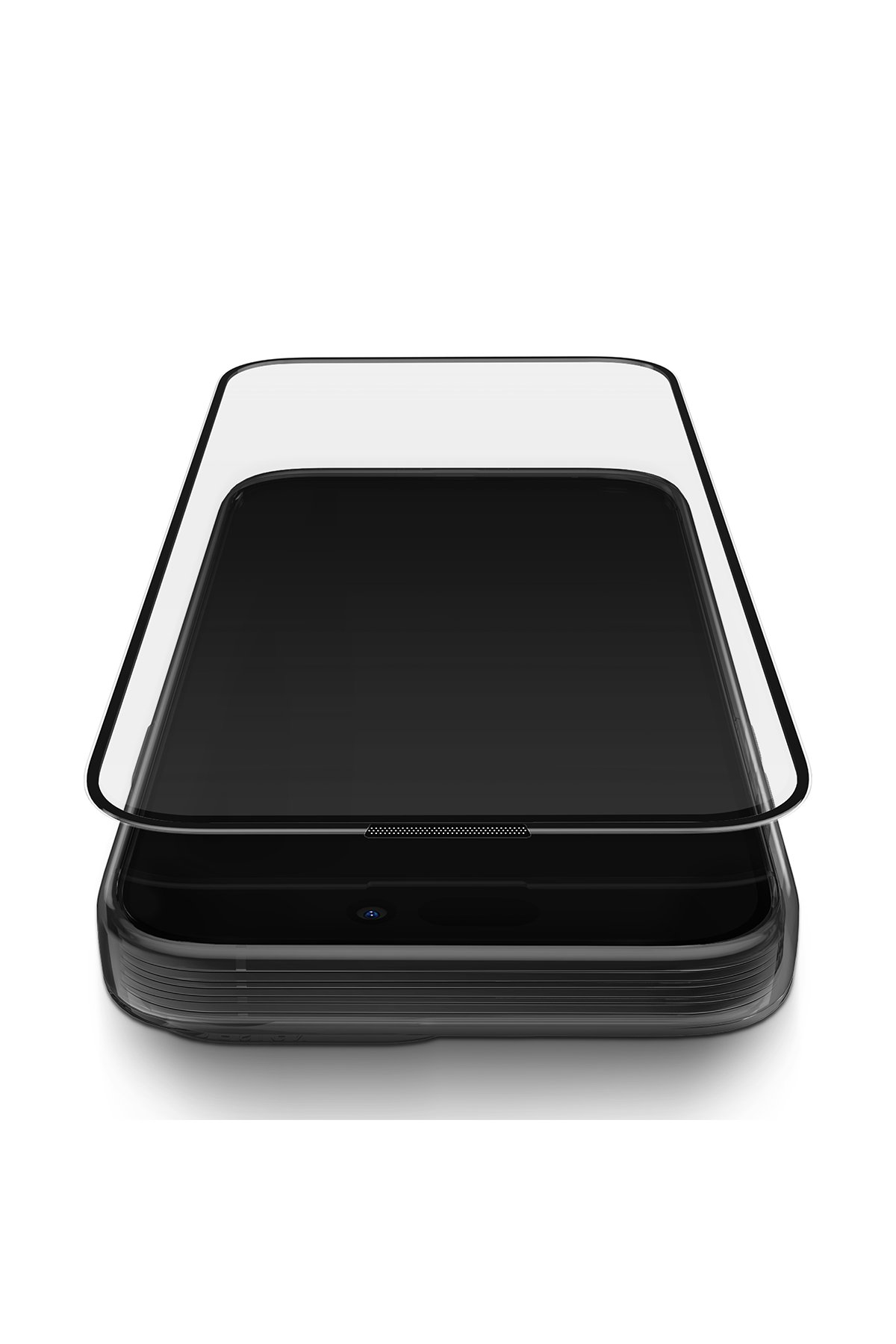 Uniq iPhone 16 Plus Optix Hayalet Cam Ekran Koruyucu - Siyah
