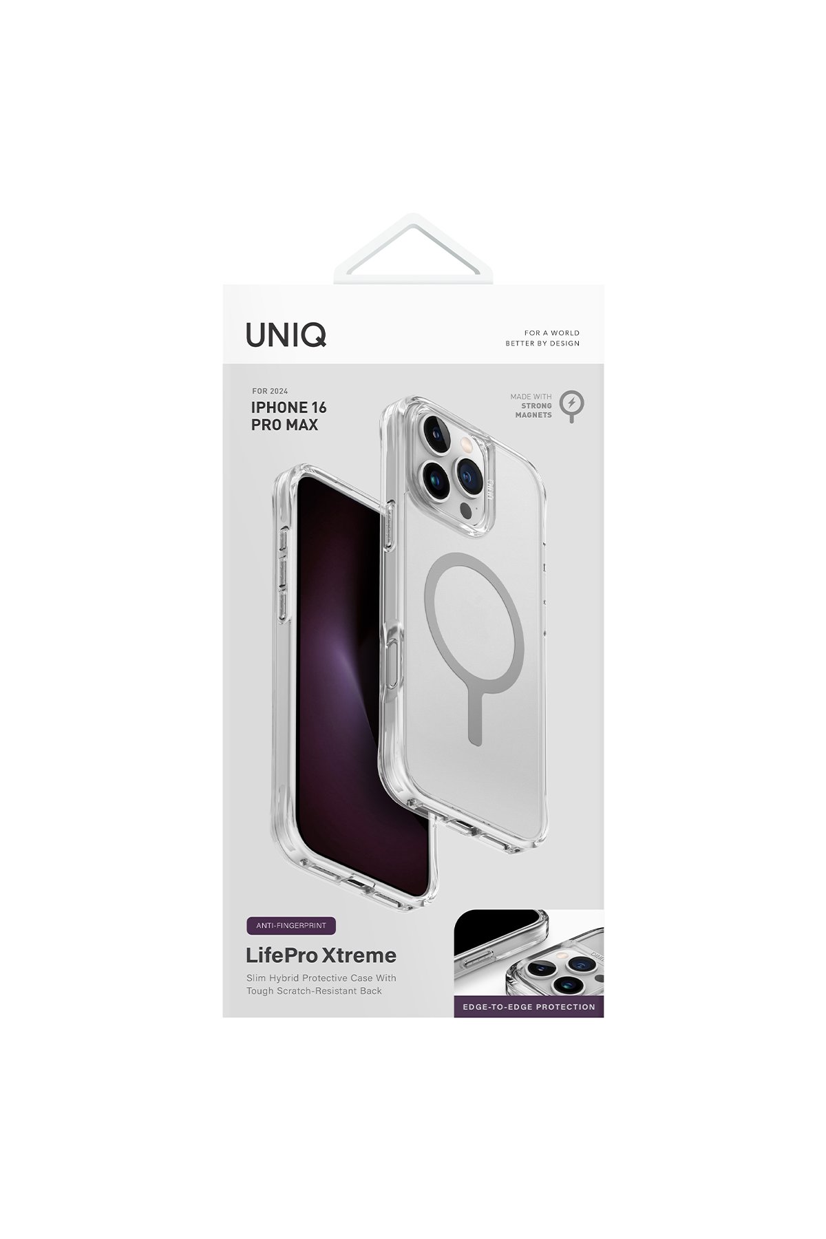 Uniq iPhone 16 Pro Clearvue 3in1 Set Kapak - Şeffaf