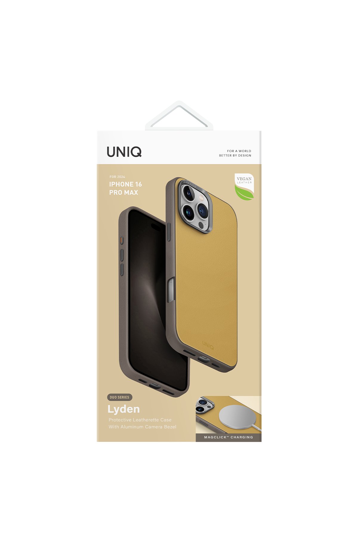 Uniq iPhone 16 Pro Max Lyden Magsafe Deri Kapak - Siyah