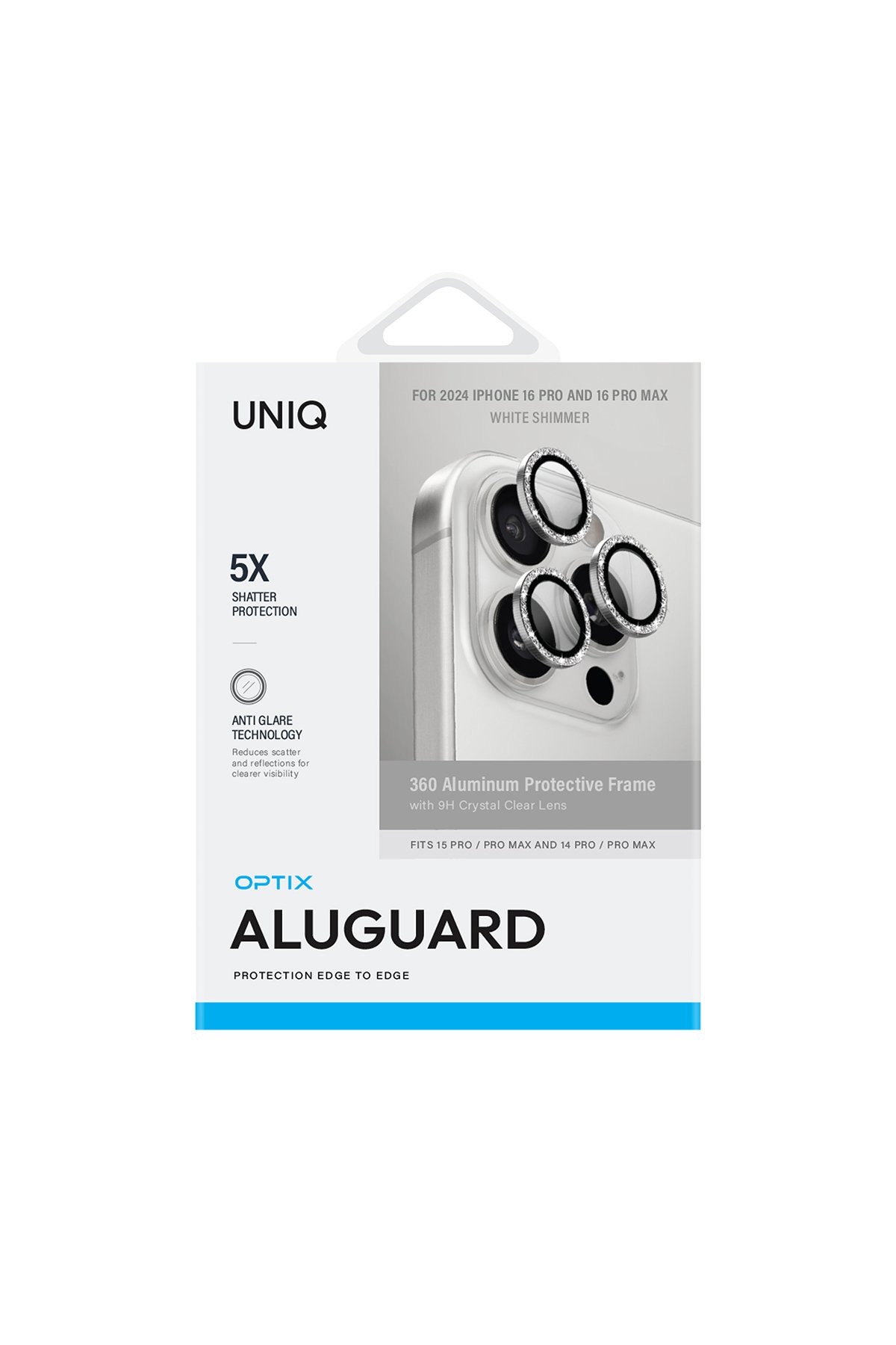 Uniq iPhone 16 Pro Optix Xenon Nanocream Cam Ekran Koruyucu - Siyah