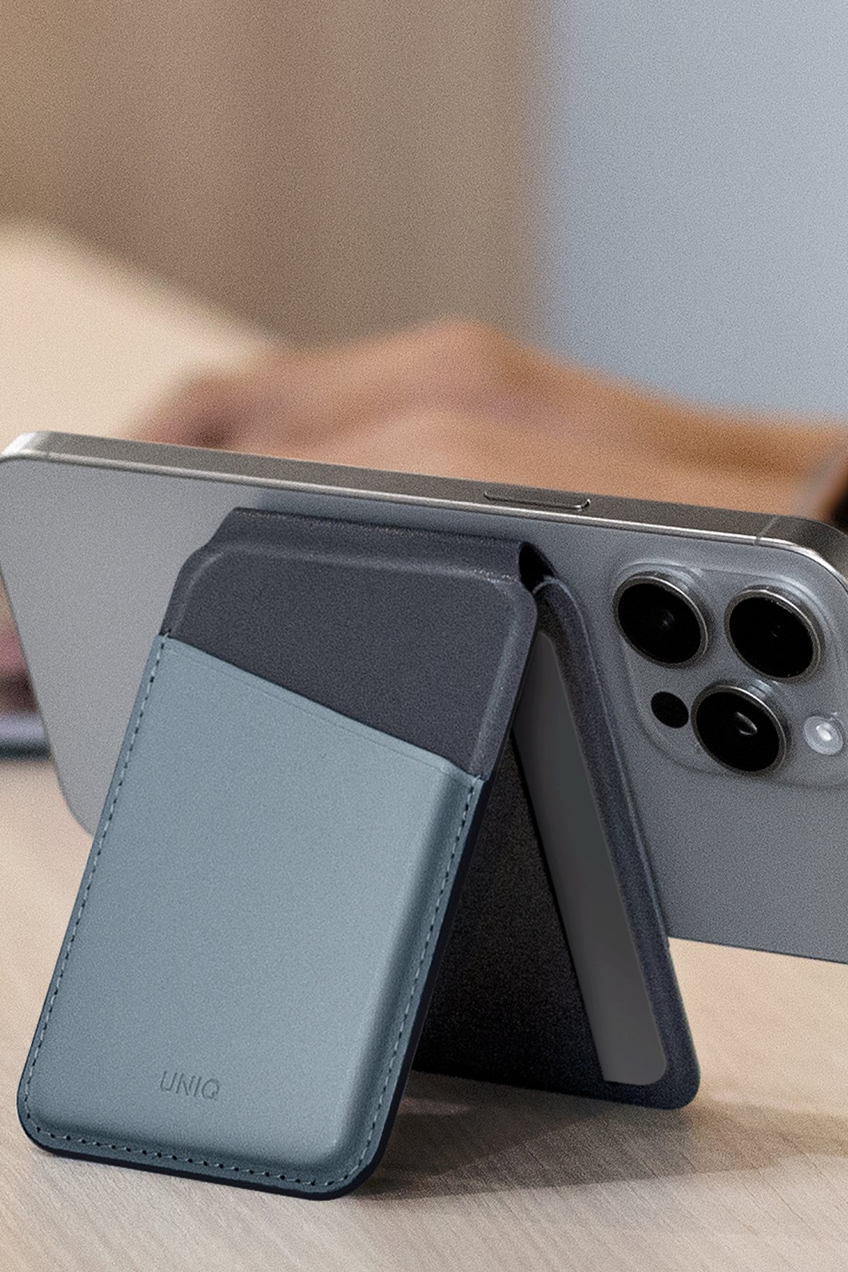 Uniq GripFit Classic 360 Manyetik Magsafe Kickstand Yüzük - Mavi
