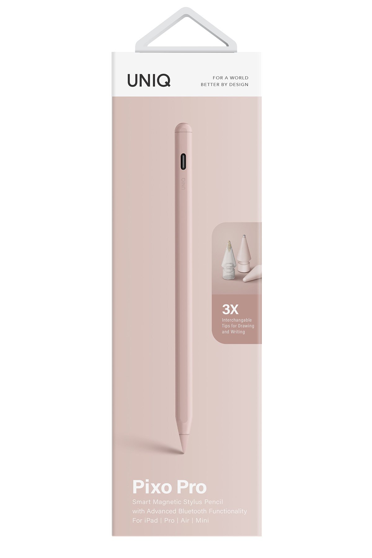 Uniq Pixo Pro iPad için Kablosuz Şarjlı Dokunmatik Kalem - Gri