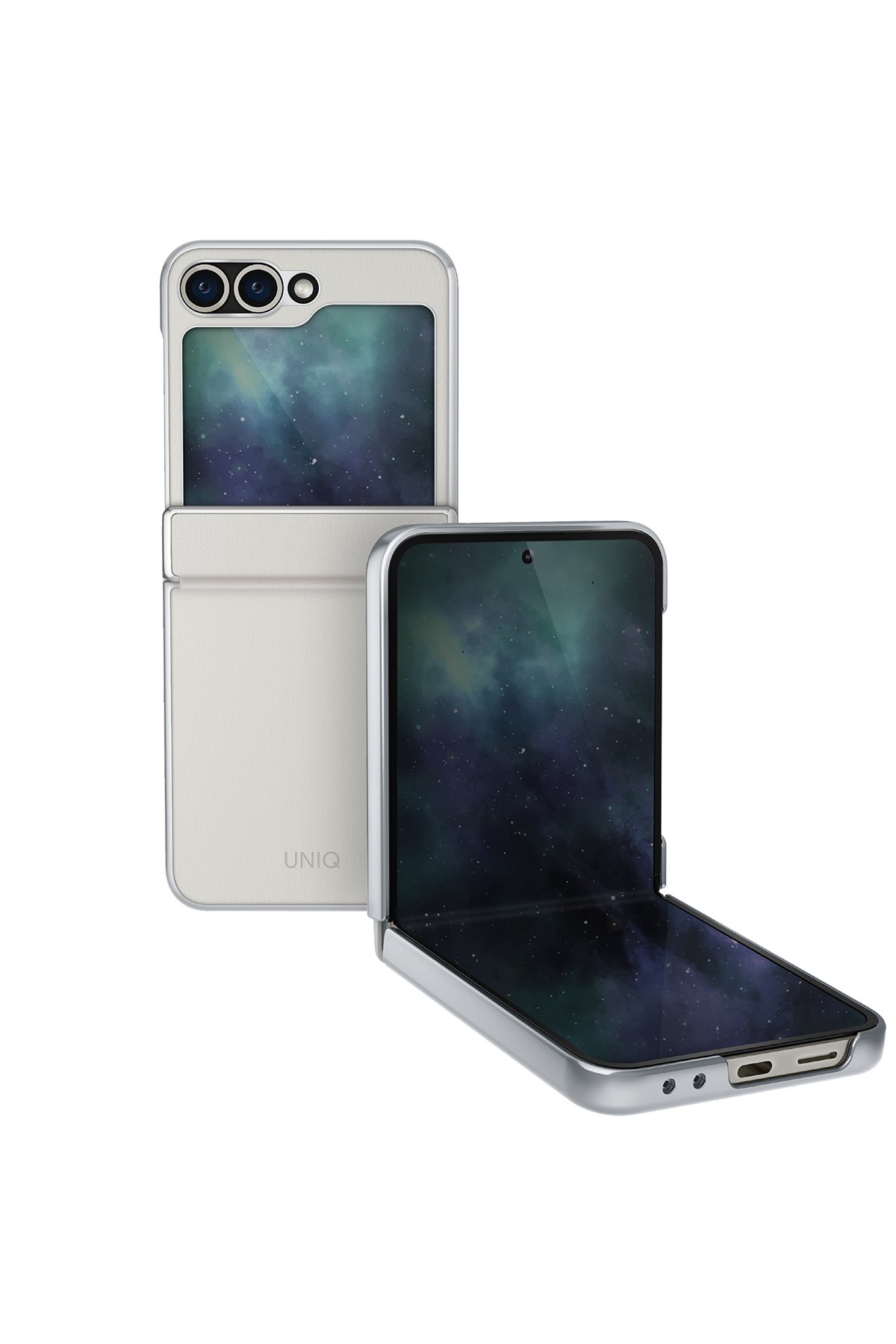 Uniq Samsung Galaxy Z Flip 6 Ora Katlanabilir Deri Kapak - Yeşil