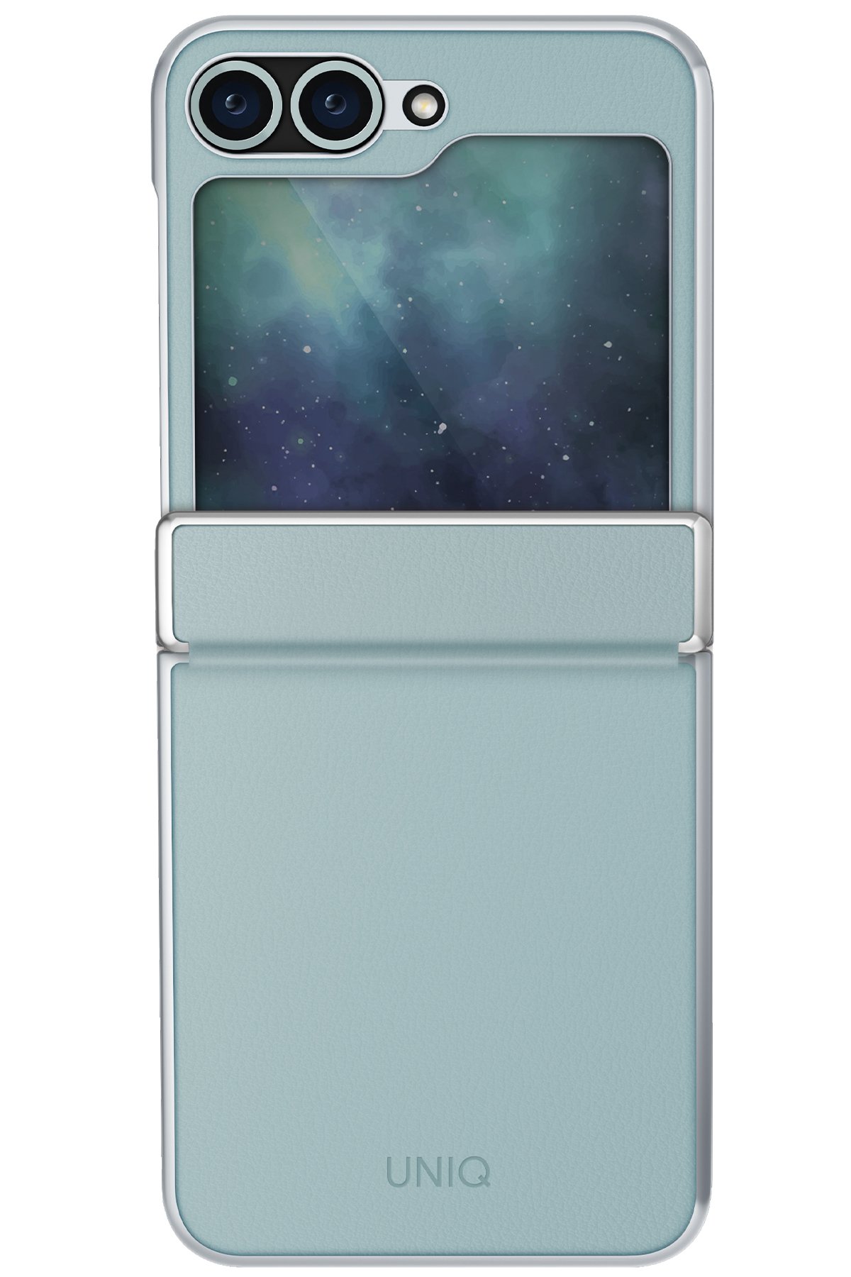 Uniq Samsung Galaxy Z Flip 6 Ora Katlanabilir Deri Kapak - Siyah