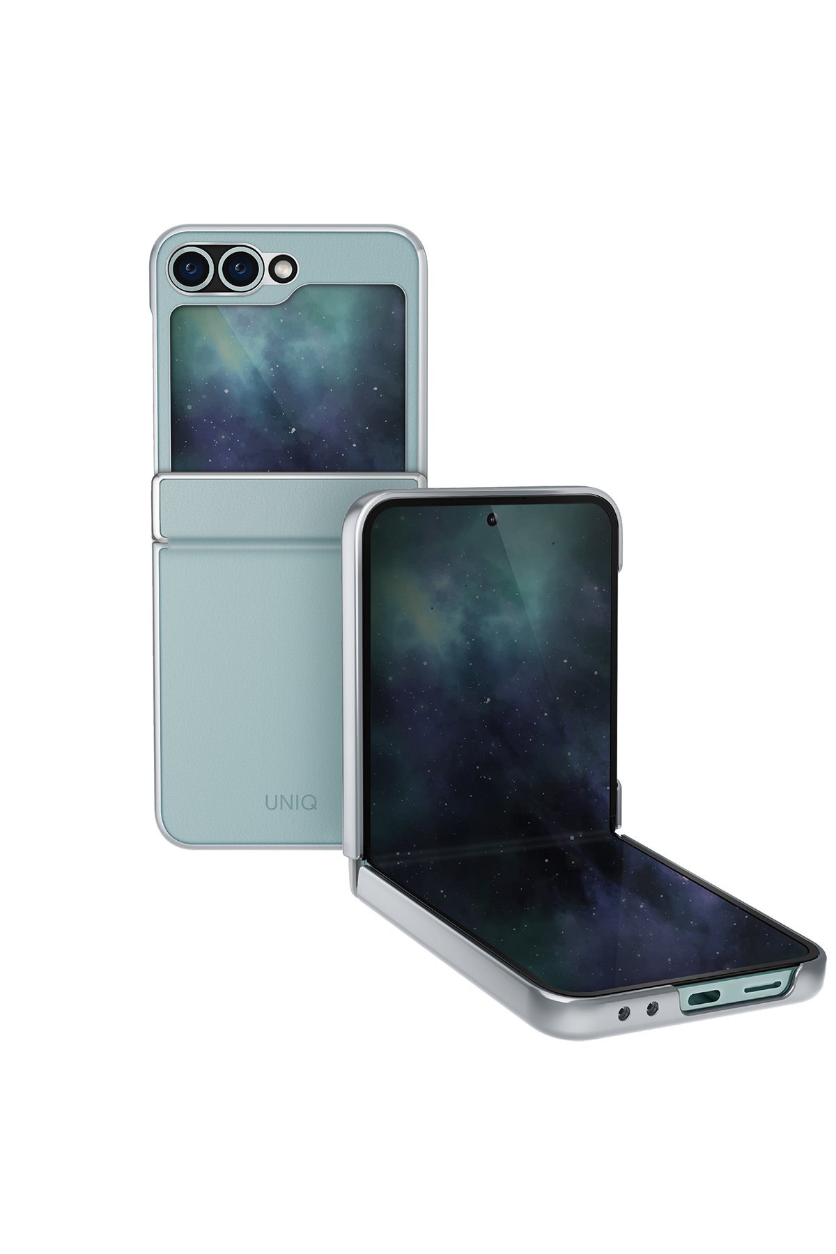 Uniq Samsung Galaxy Z Flip 6 Ora Katlanabilir Deri Kapak - Siyah