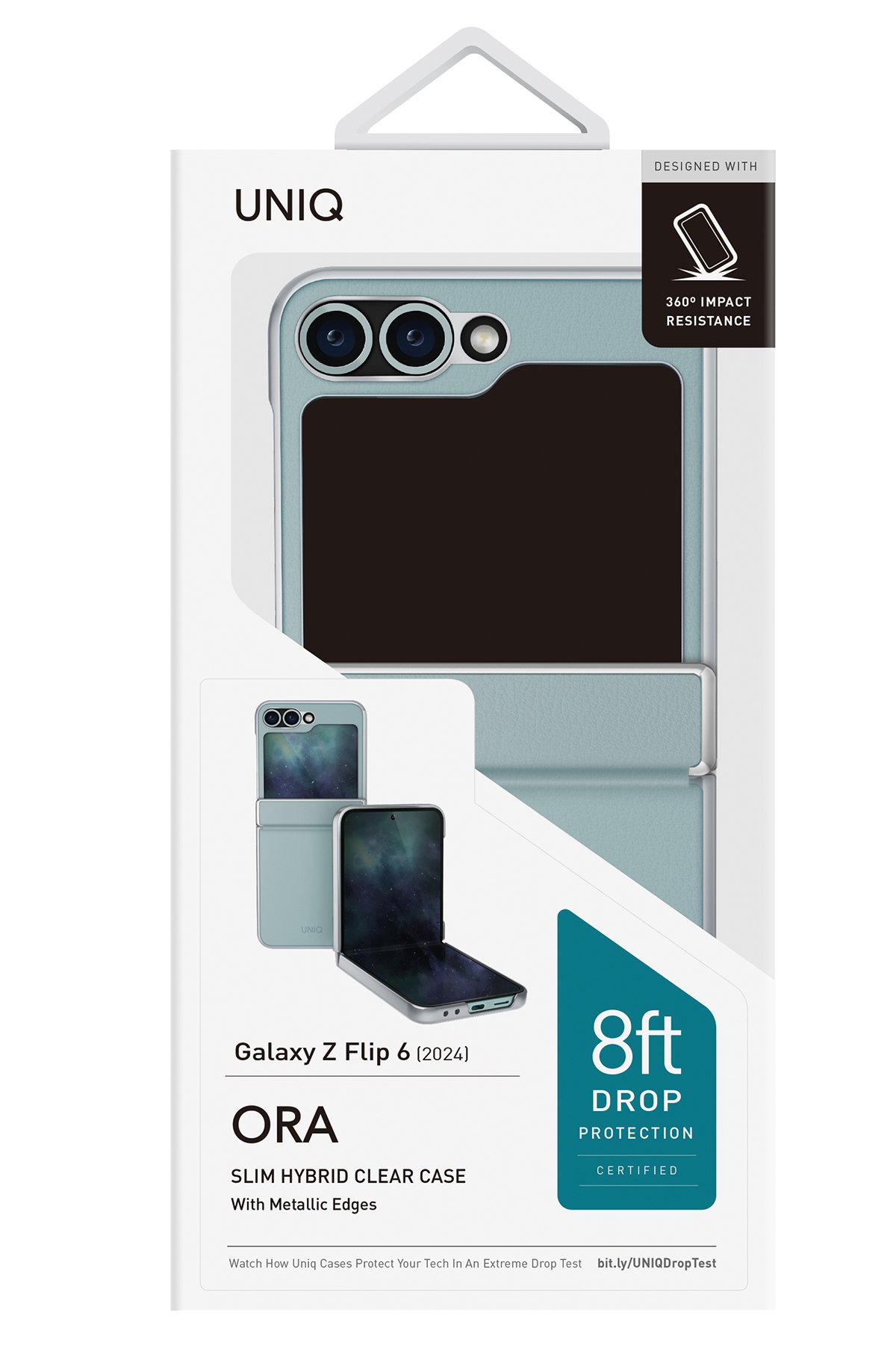 Uniq Samsung Galaxy Z Flip 6 Ora Katlanabilir Deri Kapak - Siyah