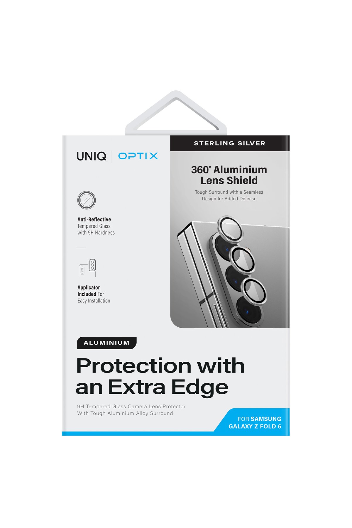 Uniq Samsung Galaxy Z Fold 6 Optix Alüminyum Kamera Lens Koruyucu - Siyah