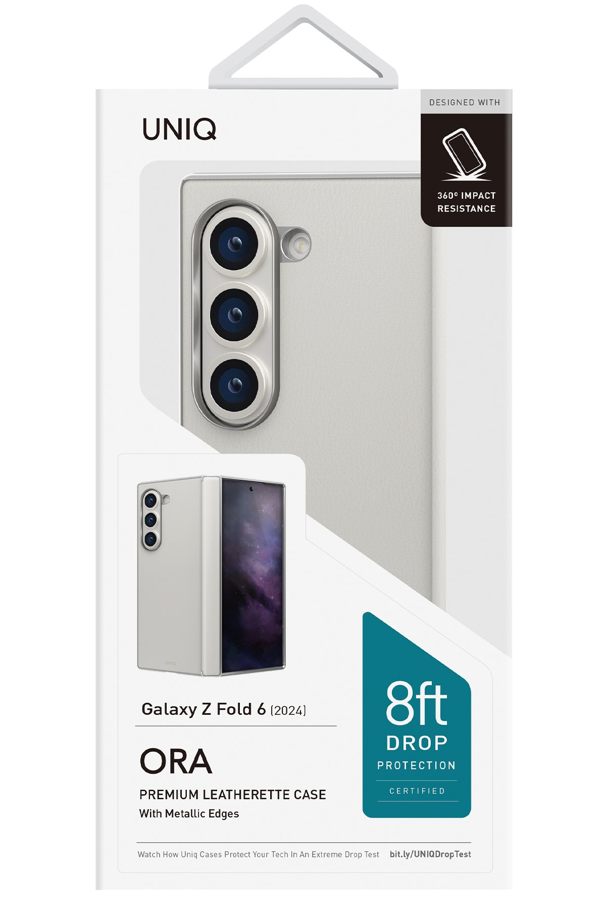 Uniq Samsung Galaxy Z Fold 6 Optix Hayalet Cam Ekran Koruyucu - Siyah