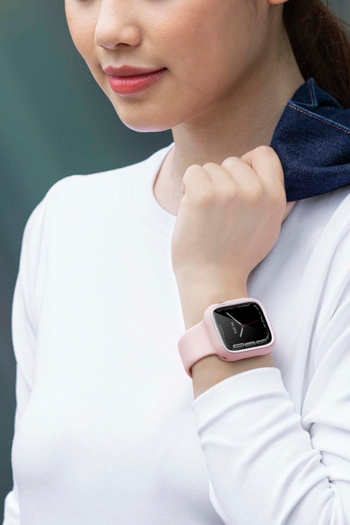 Uniq Watch 41mm Stride FKM Silikon Kordon - Koyu Yeşil