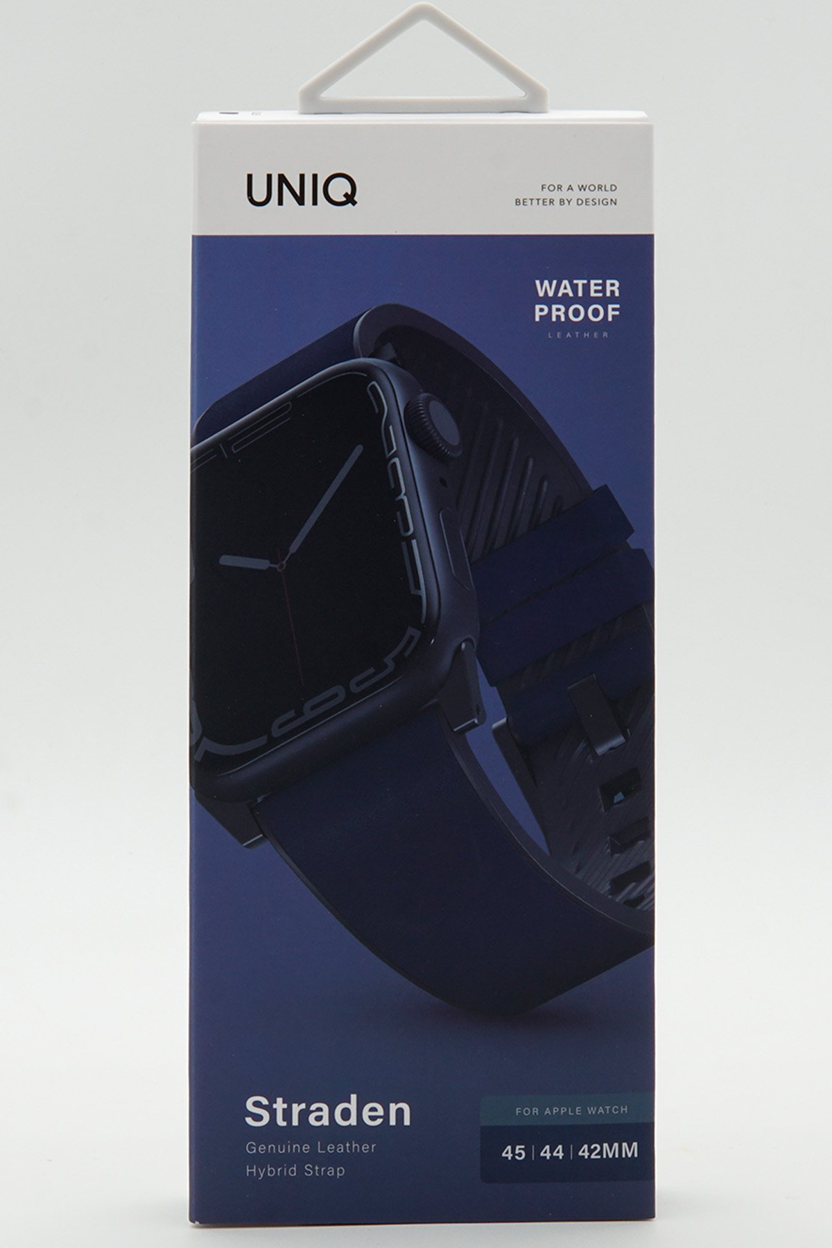 Uniq Watch 45mm Straden Su Geçirmez Deri Kordon - Siyah