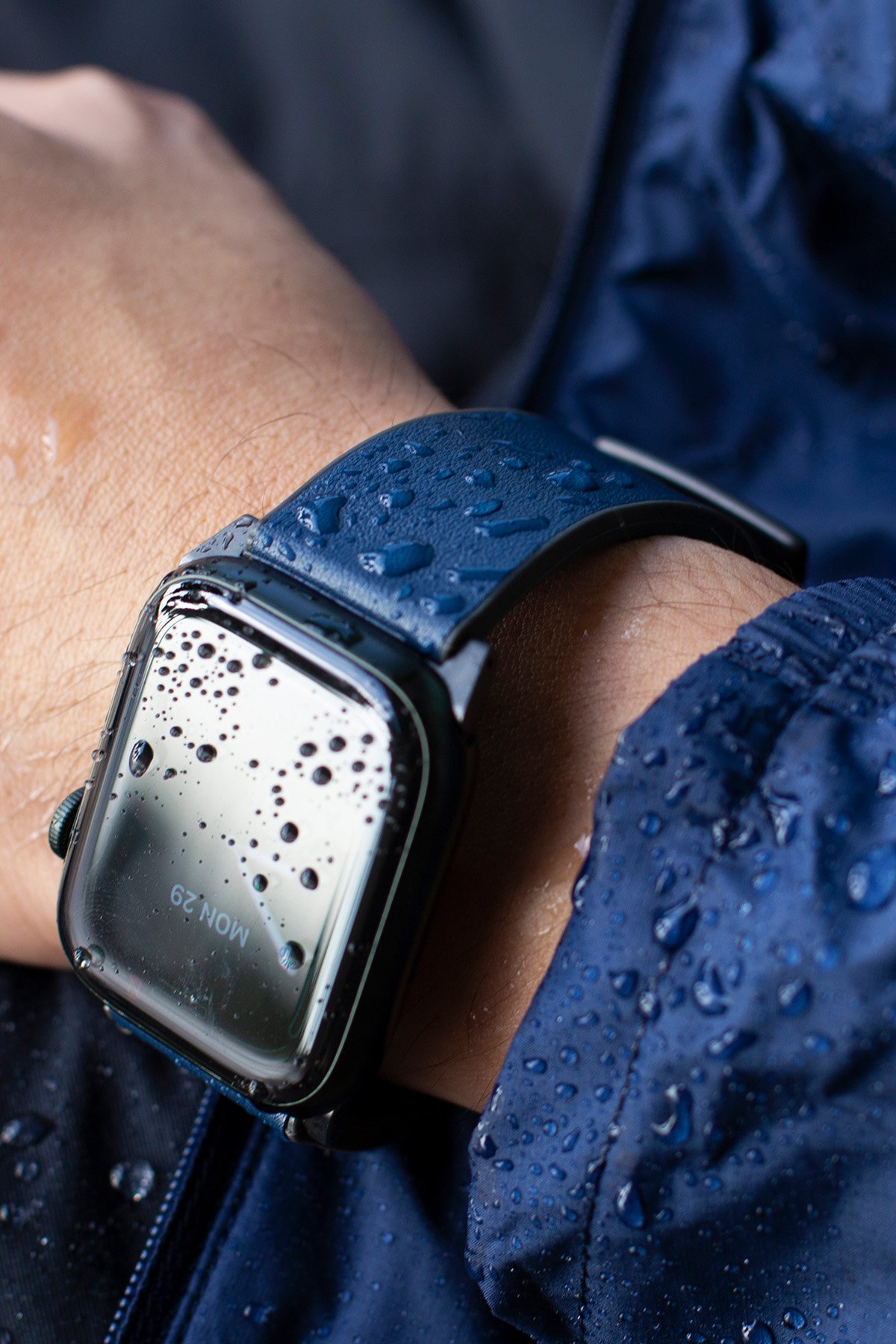 Uniq Watch 45mm Straden Su Geçirmez Deri Kordon - Siyah