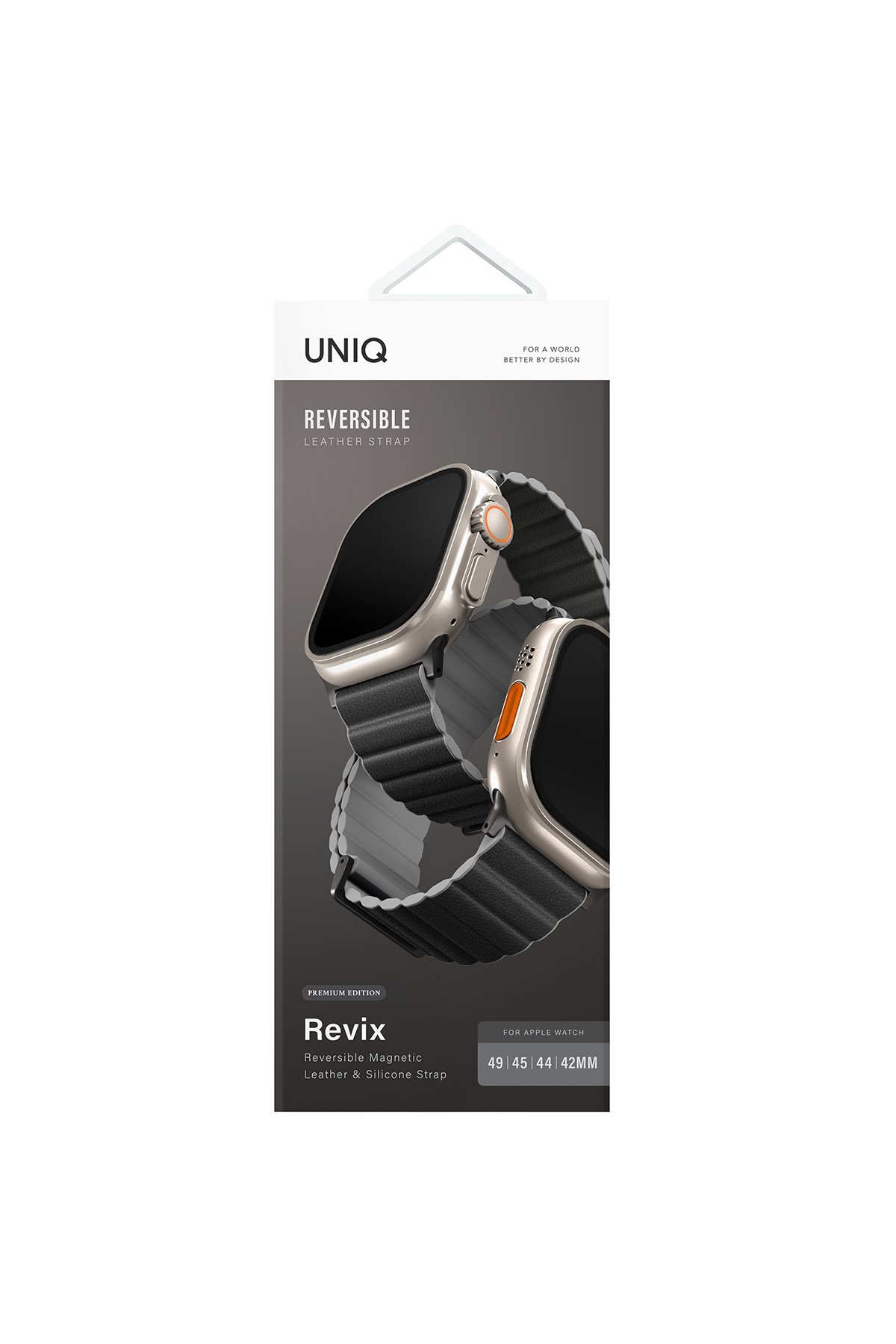 Uniq Watch Ultra 49mm Revix Reversible Manyetik Kordon - Pembe-Bej