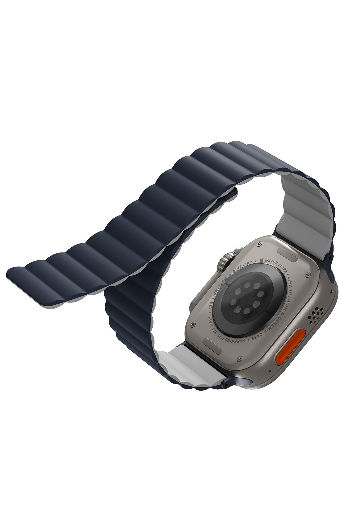 Uniq Watch Ultra 49mm Revix Premium Reversible Manyetik Kordon - Koyu Mavi-Mavi