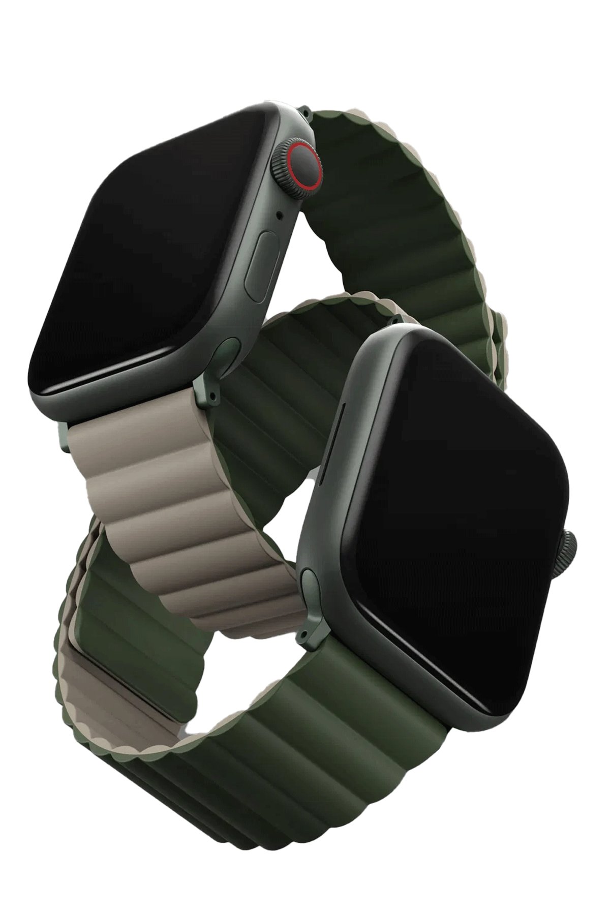 Uniq Watch Ultra 49mm Stride FKM Silikon Kordon - Siyah