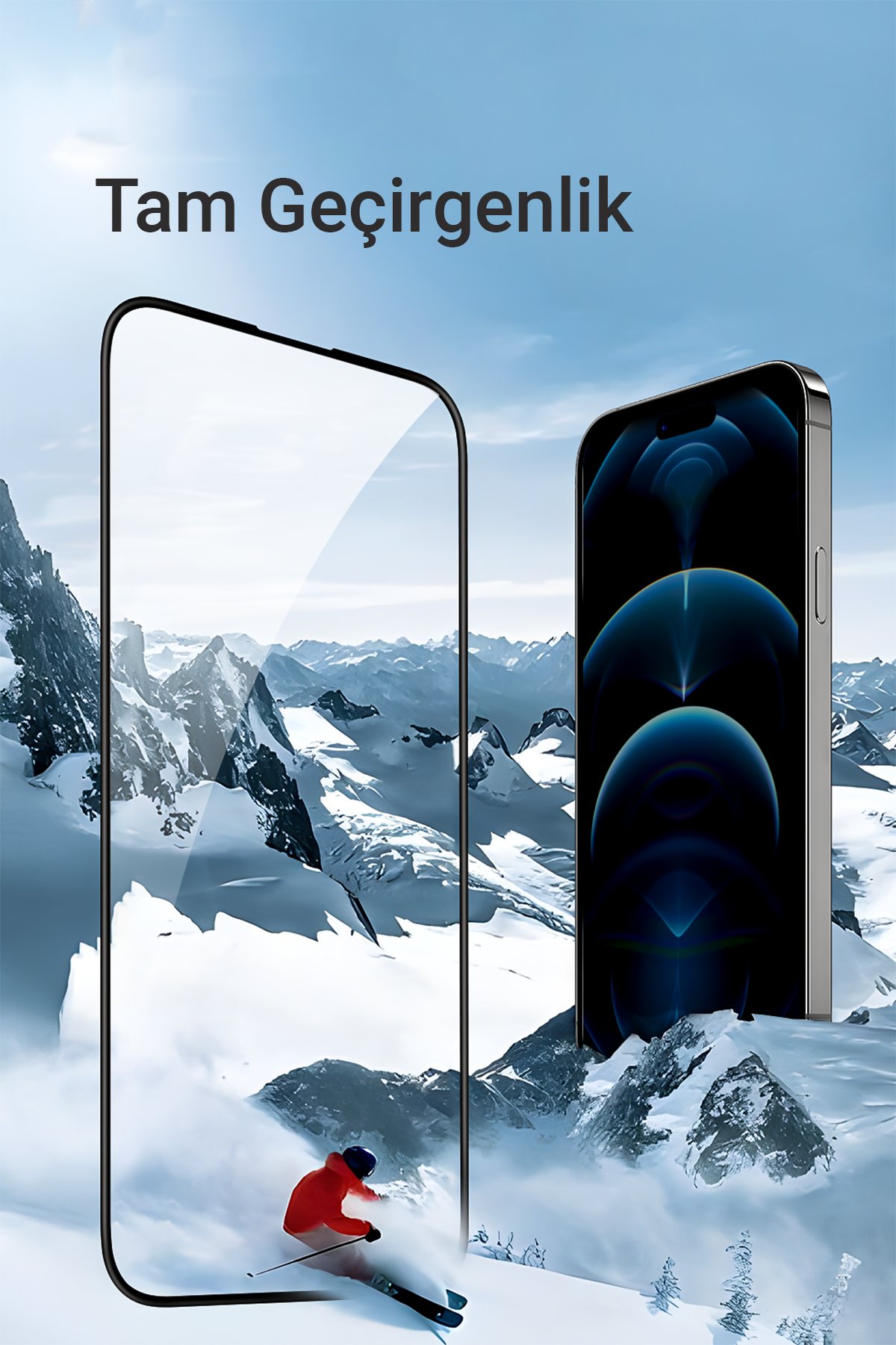 URR iPhone 15 Pro Titanium Alloy Kamera Lens Koruyucu - Lacivert