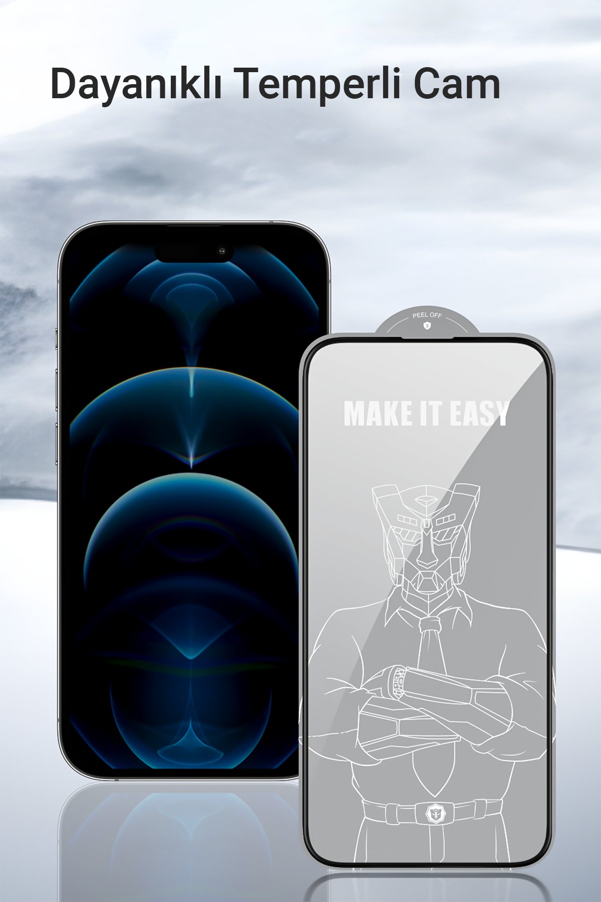URR iPhone 15 Pro Titanium Alloy Kamera Lens Koruyucu - Lacivert