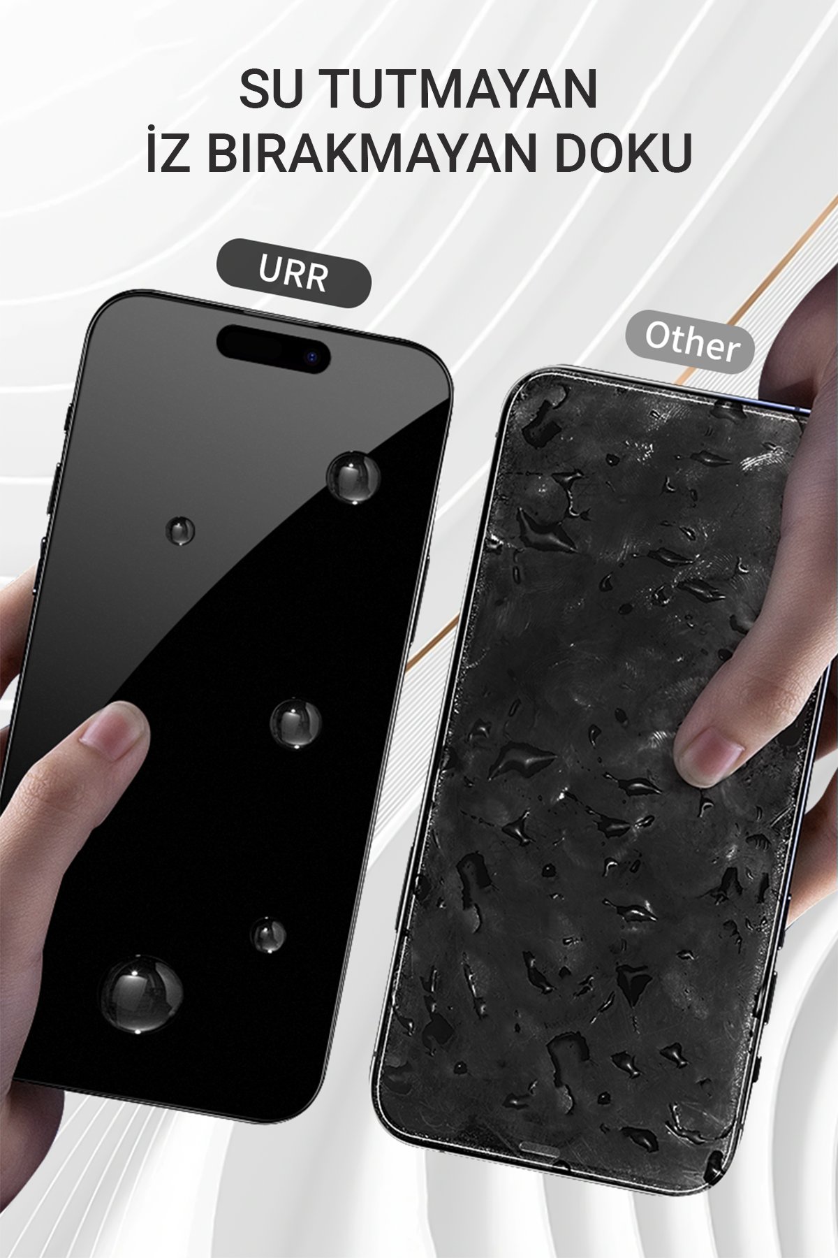 URR iPhone 15 Pro NFC Smart Case Akıllı Kapak - Siyah