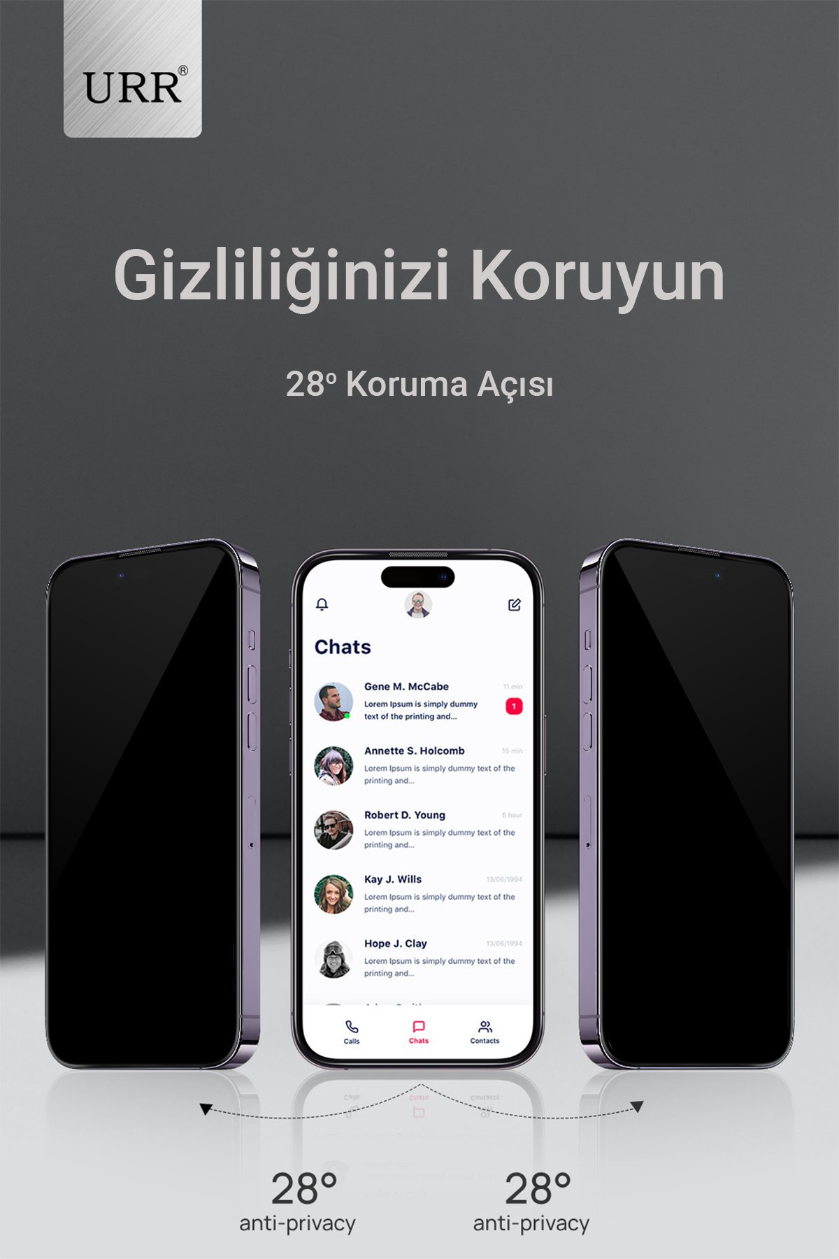 URR iPhone 15 Pro Perfume Magsafe Standlı Kapak - Siyah
