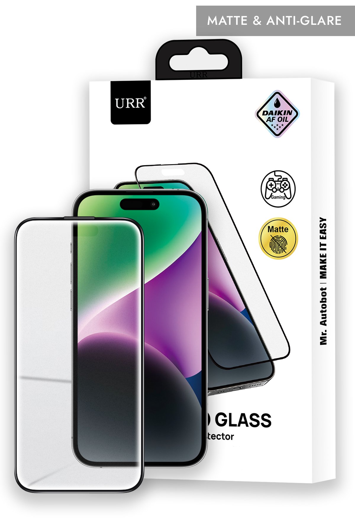 URR iPhone 15 Pro Max Cool Series Matte Pure PC Magsafe Kapak - Siyah