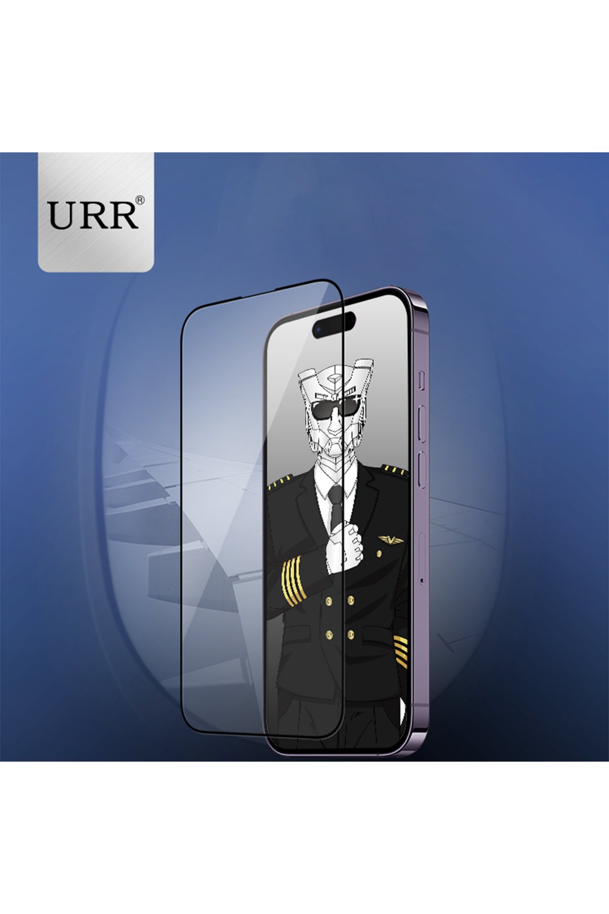 URR iPhone 16 Pro Sapphire PVDSS Kamera Lens Koruyucu - Siyah