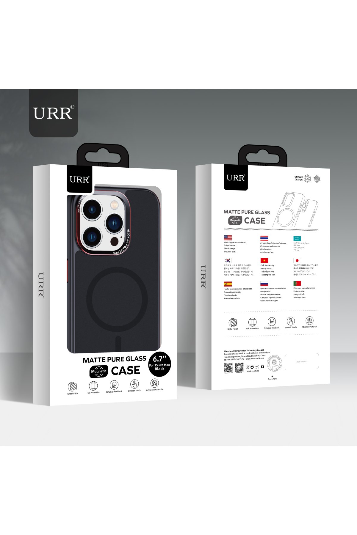 URR iPhone 16 Pro Max Fan Series AR Kamera Lens Koruyucu - Natural Grey