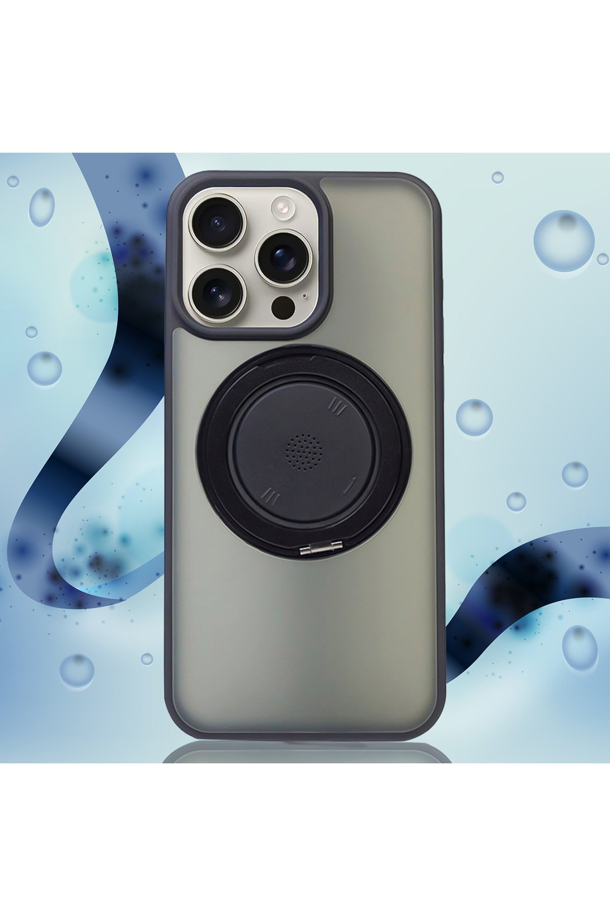 URR iPhone 16 Pro Max 4 Way Anti Spy 360 Privacy Cam Ekran Koruyucu - Siyah