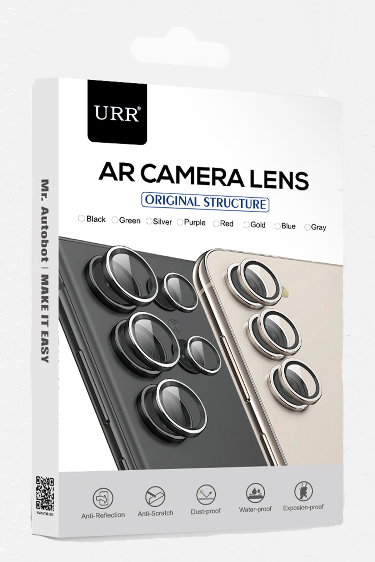 URR Samsung Galaxy S24 AR Kamera Lens Koruyucu - Siyah