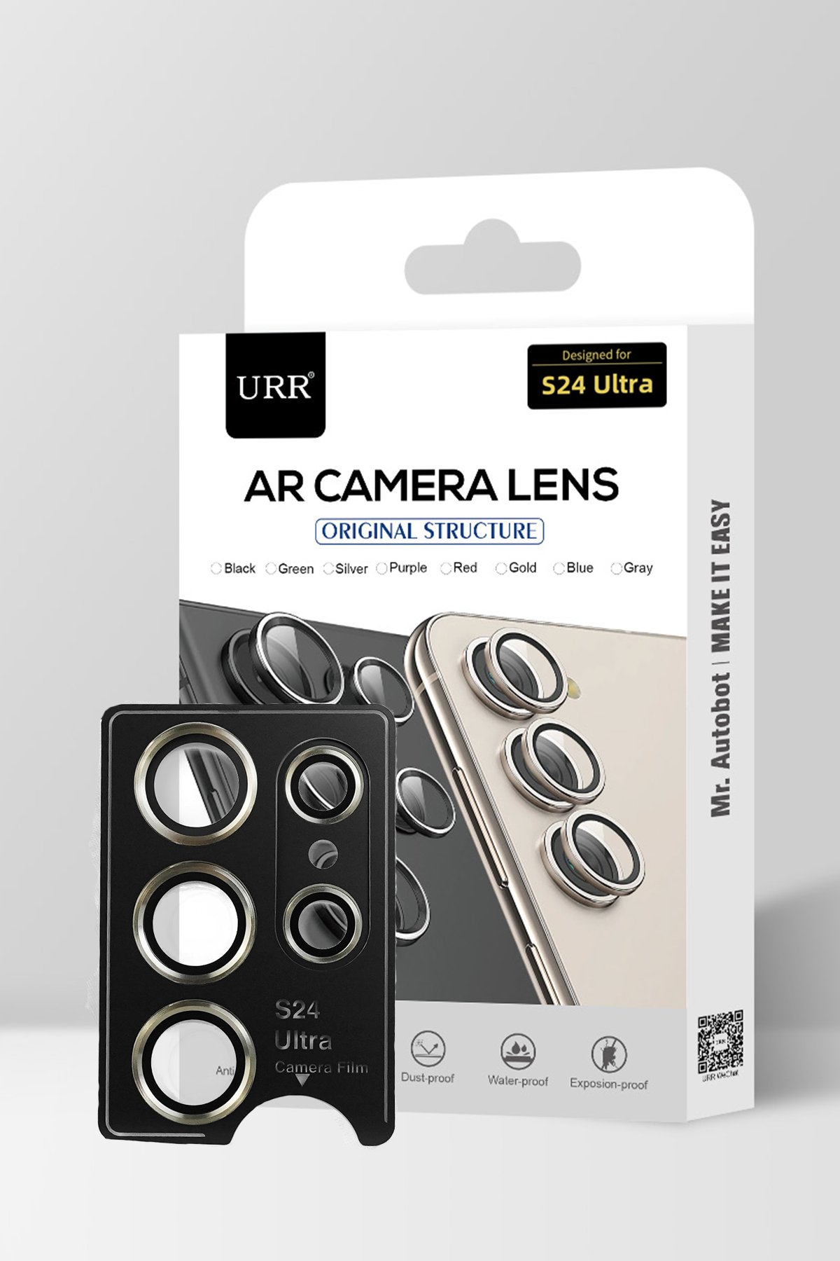 URR Samsung Galaxy S24 Ultra AR Kamera Lens Koruyucu - Siyah