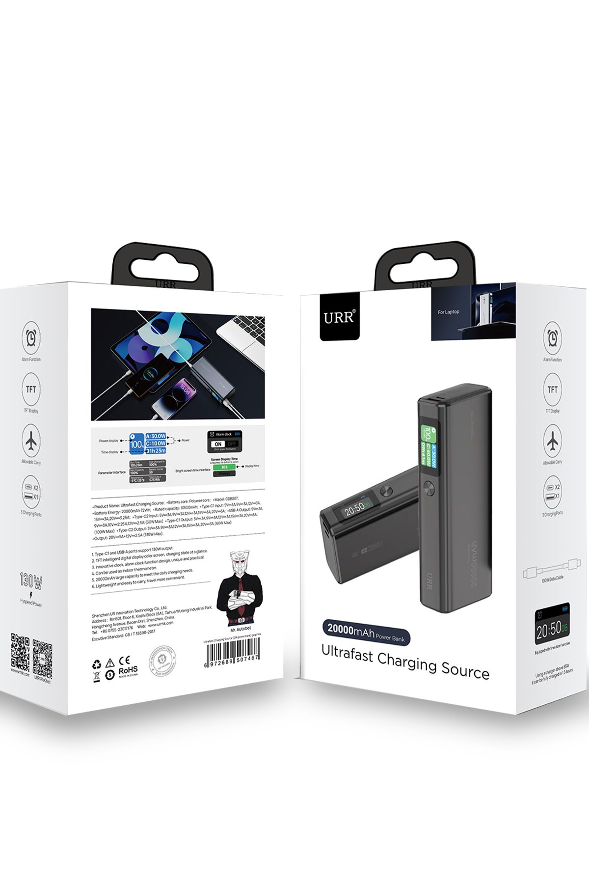 URR Cool Series Magsafe Deri Kartlık - Siyah
